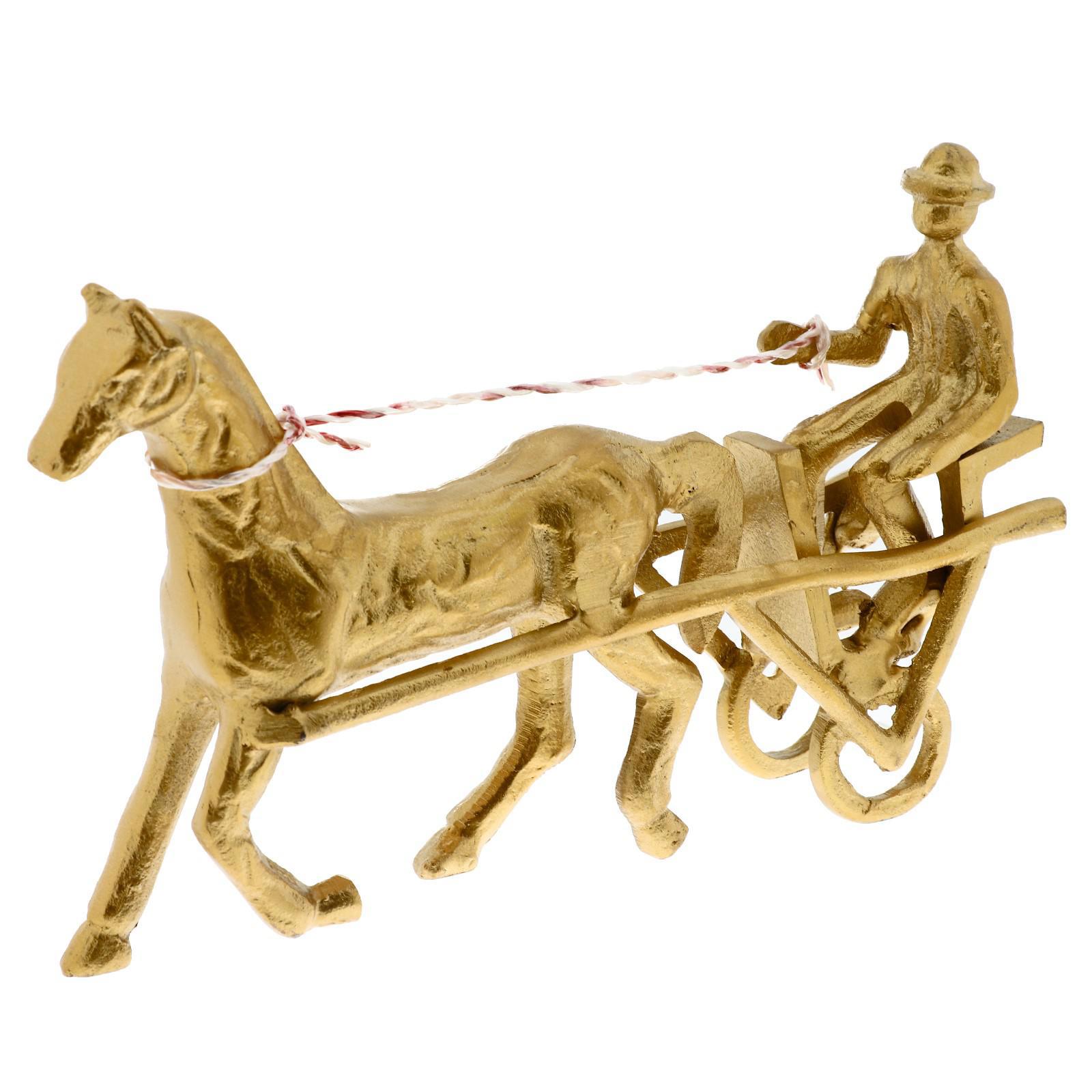 Изображение товара Декоративная фигура SIMALAND Извозчик 30,5x6,4x19 см (латунное покрытие)