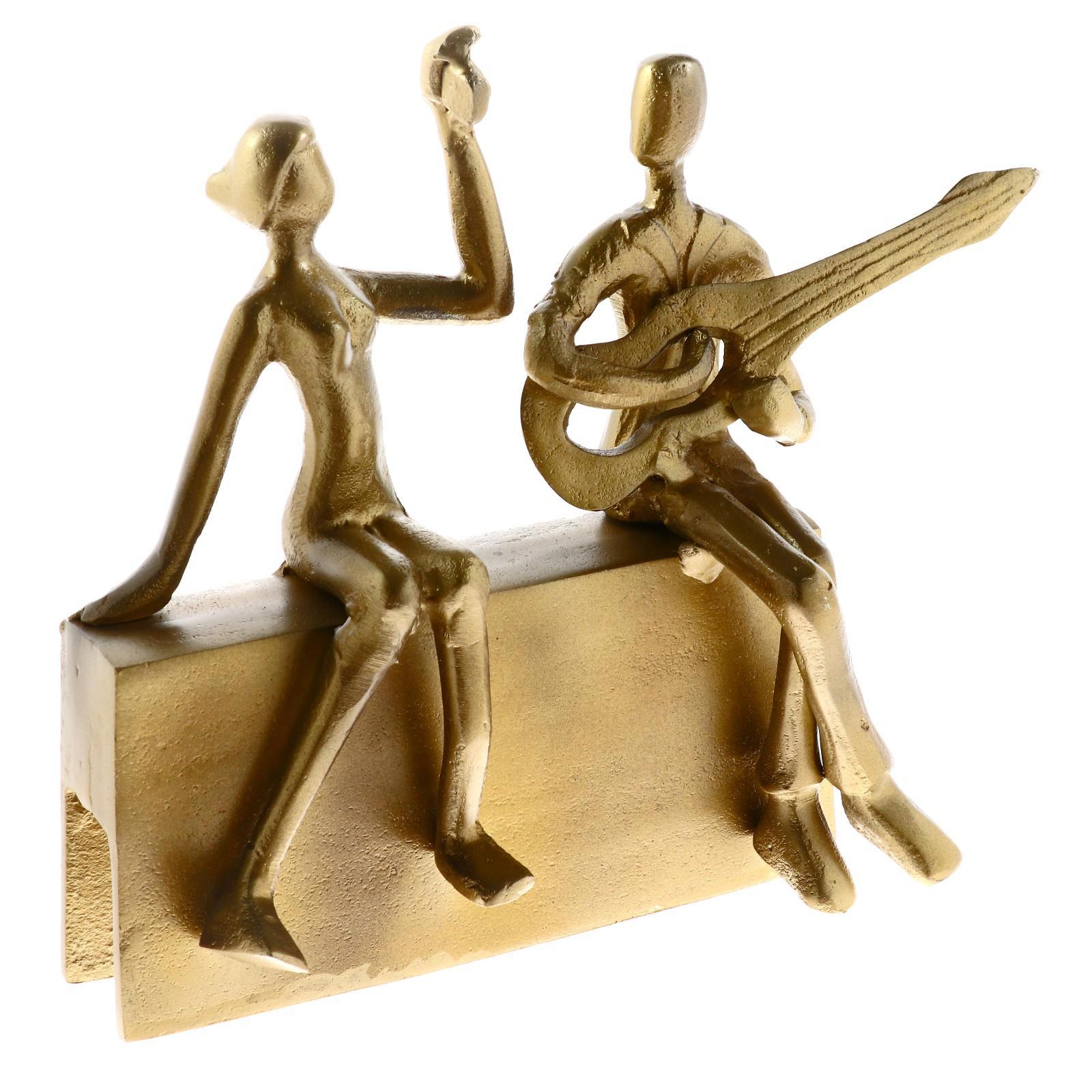 Изображение товара Фигурка сувенирная Simaland Музыканты 24.8x7.6x25.4 см (латунное покрытие)