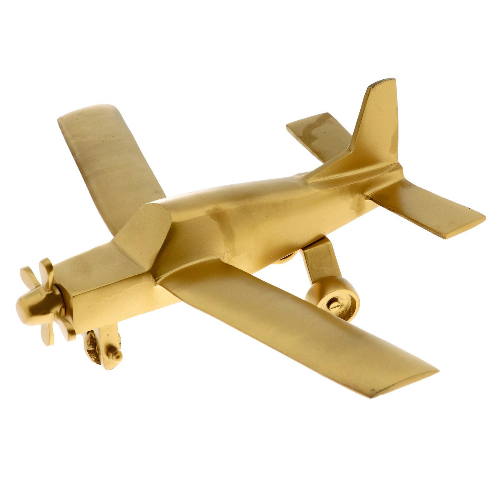 Изображение товара Фигурка сувенирная Simaland Самолёт 38.7x30.5x14 см (латунное покрытие)