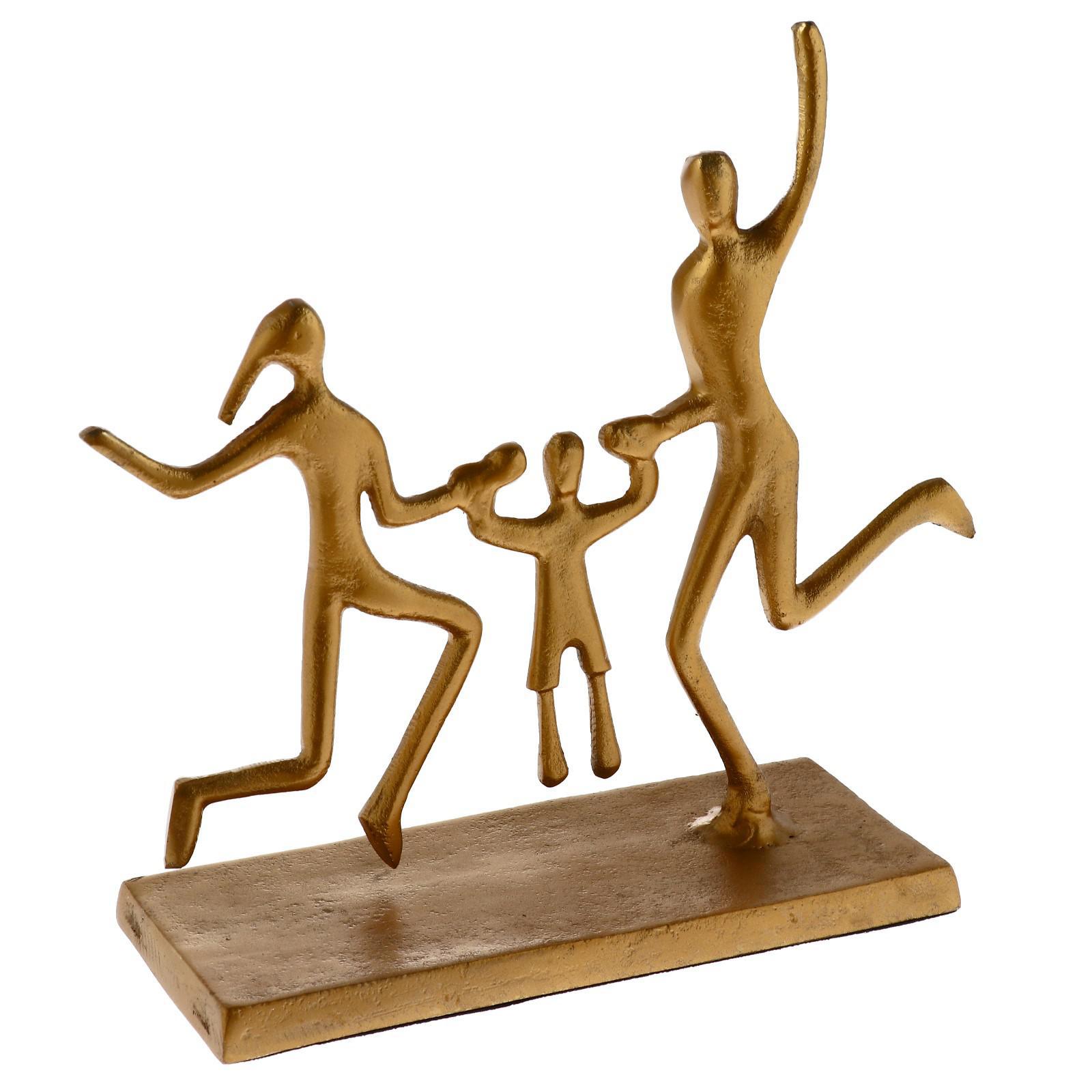 Изображение товара Фигурка сувенирная Simaland Счастливая семья 25.4x10.2x26.7 см (латунное покрытие)