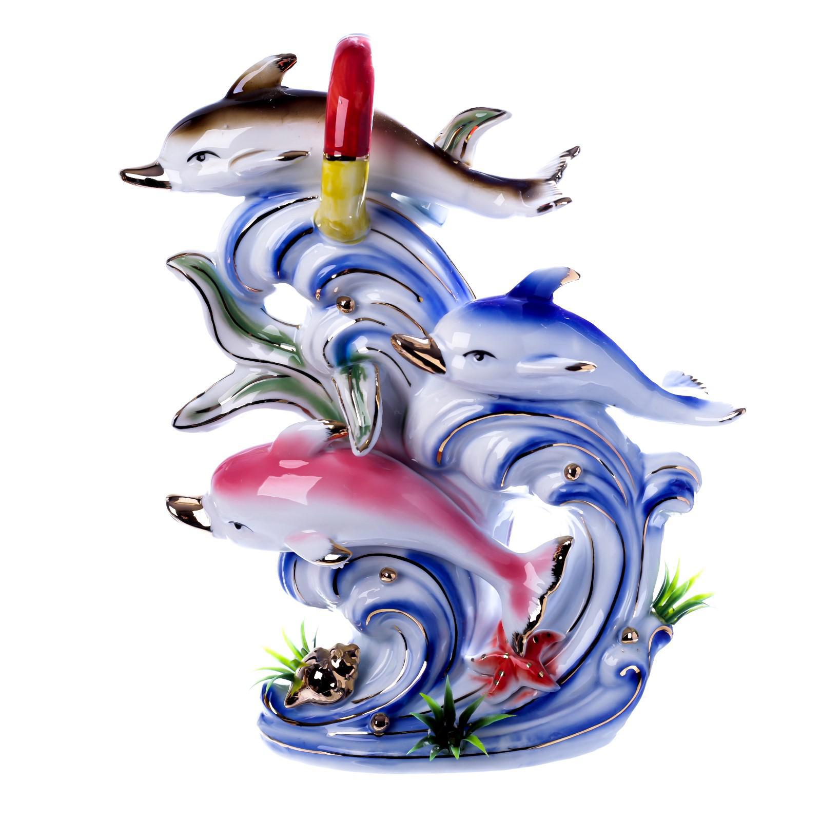 Изображение товара Фигурка сувенирная Simaland "Дельфины играют в салочки" 30x11x23 см