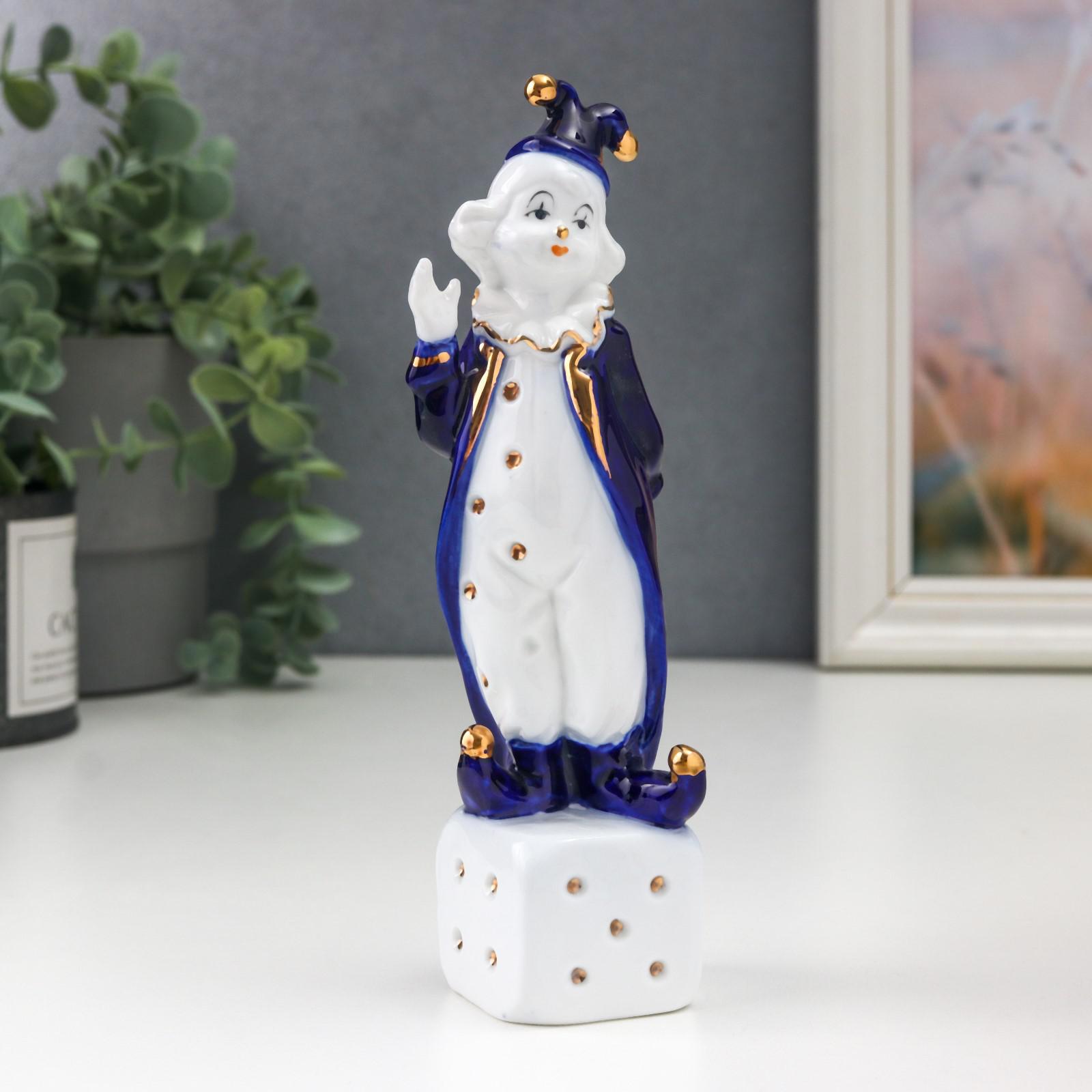 Изображение товара Фигурка сувенирная Simaland Клоун на игральном кубике кобальт 18x4.4x5 см