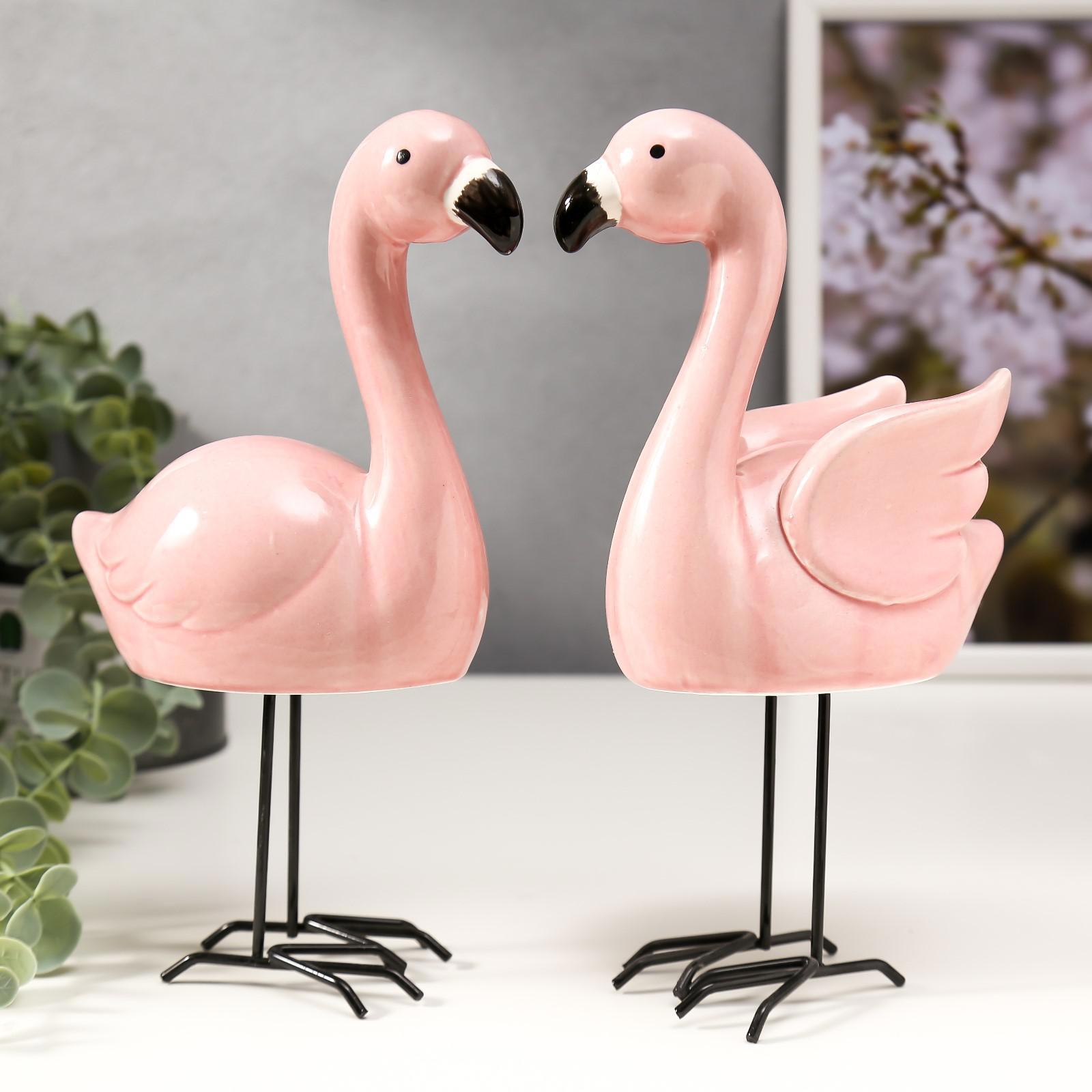 Изображение товара Фигурка SIMILAND Розовые фламинго набор 2 шт, керамика
