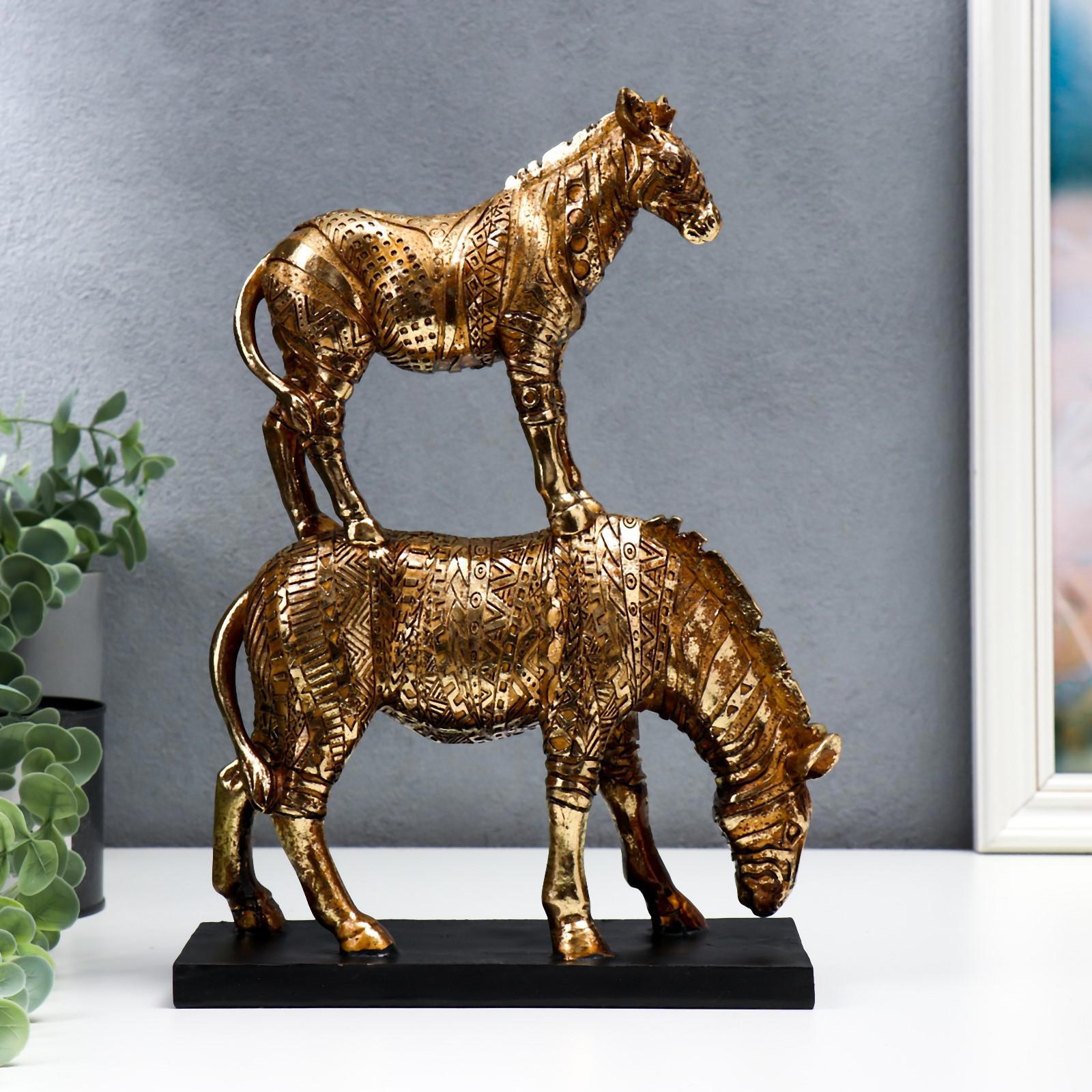 Изображение товара Золотые зебры – пирамида, декоративная фигура SIMALAND