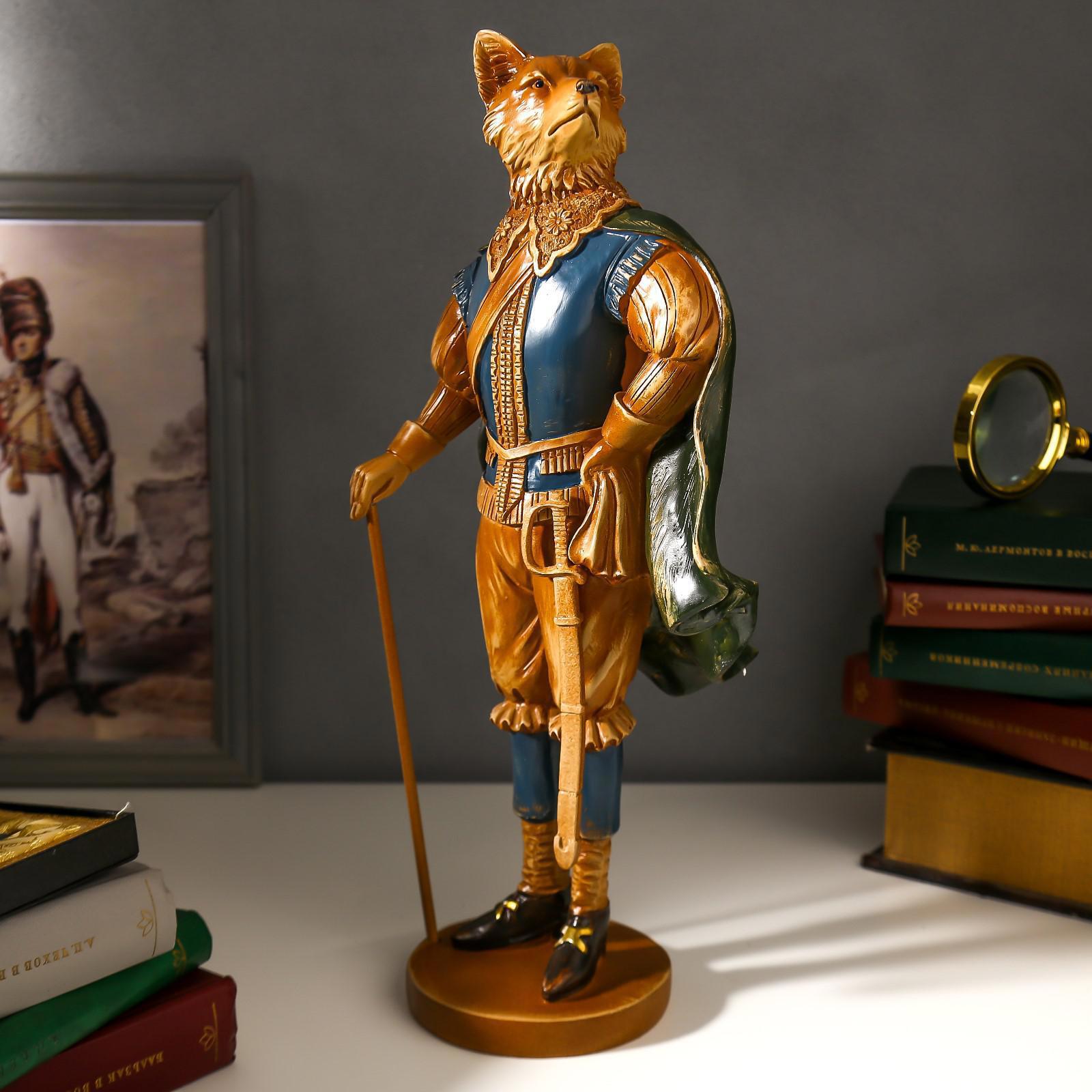 Изображение товара Фигурка сувенирная Simaland "Лис-принц в синем наряде" под дерево 41x14x20 см