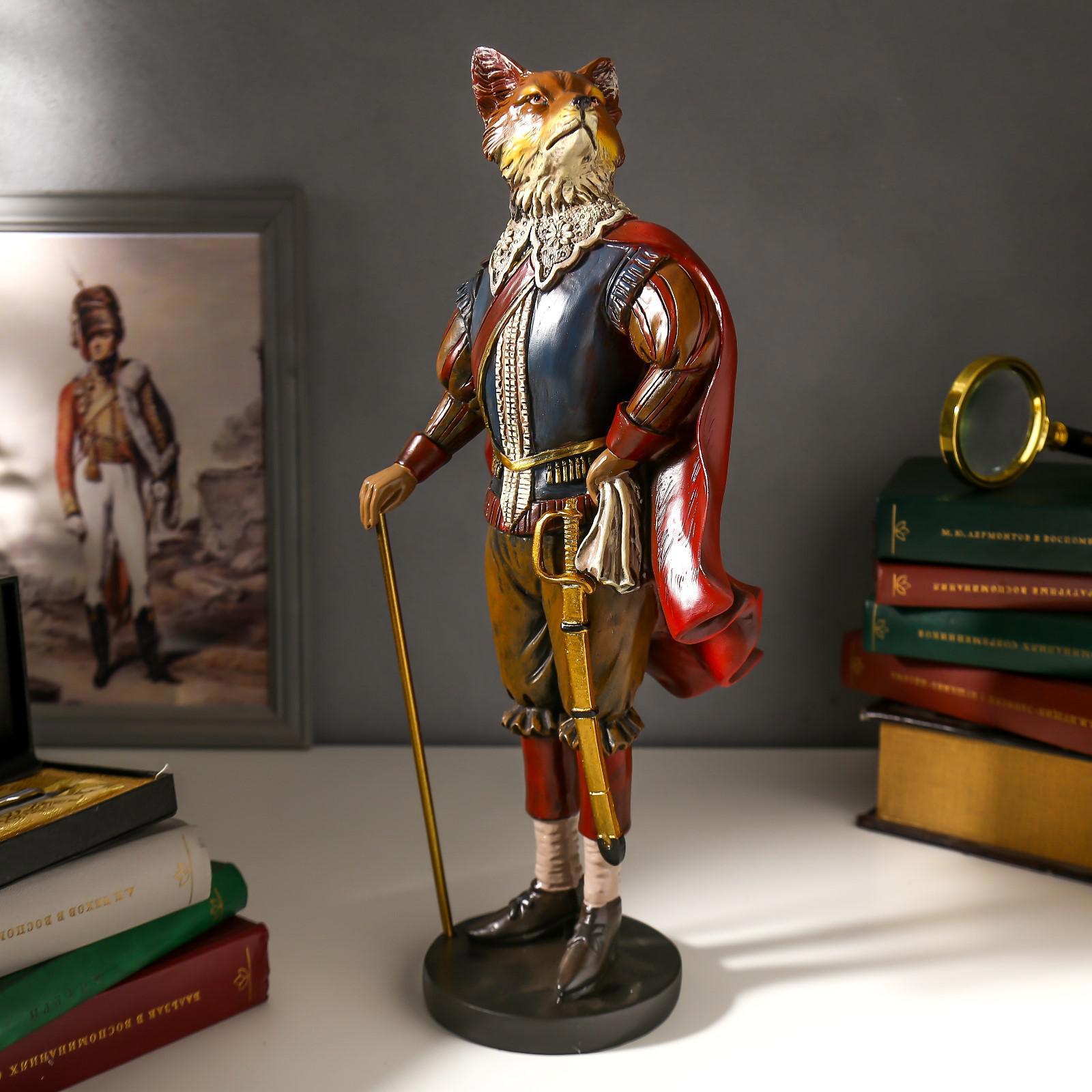 Изображение товара Лис-принц в сине-красном наряде, фигура Simaland 41x14x20 см