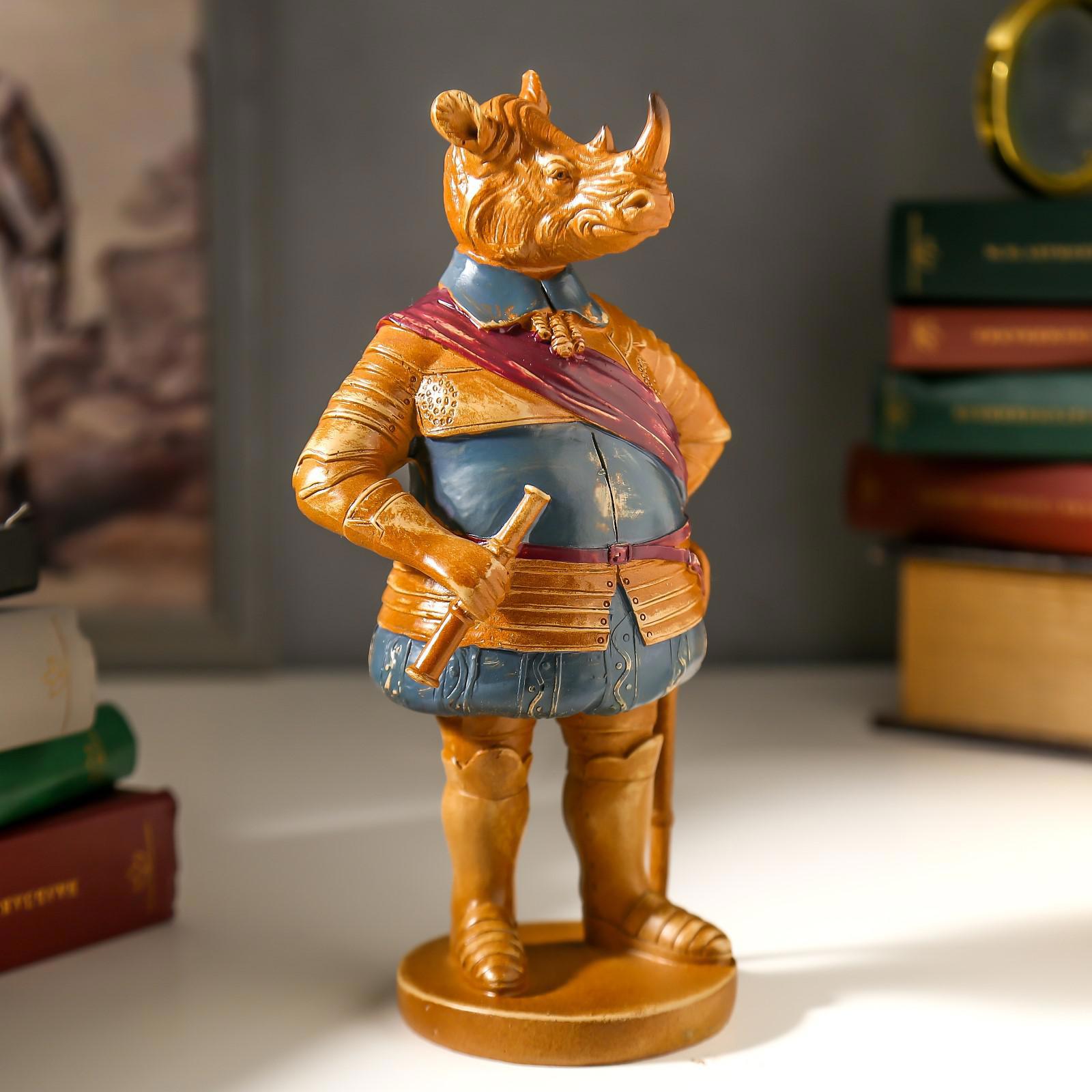 Изображение товара Фигурка сувенирная Simaland Носорог-полководец 22.5x9x12.5 см