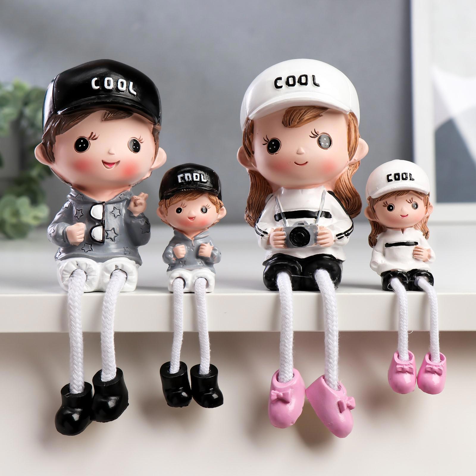 Изображение товара Декоративная фигура SIMALAND Малыши в кепках набор 4 шт