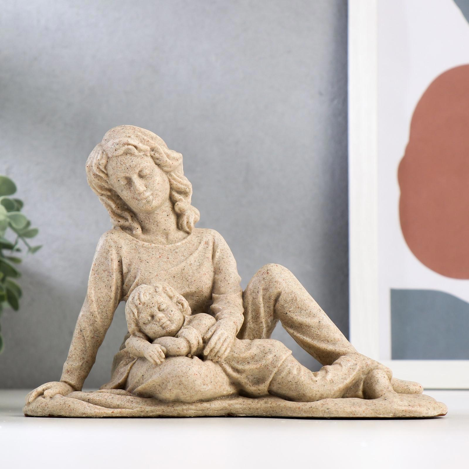 Изображение товара Фигурка сувенирная Simaland Мама и спящий ребёнок песочный 14x20x8.5 см