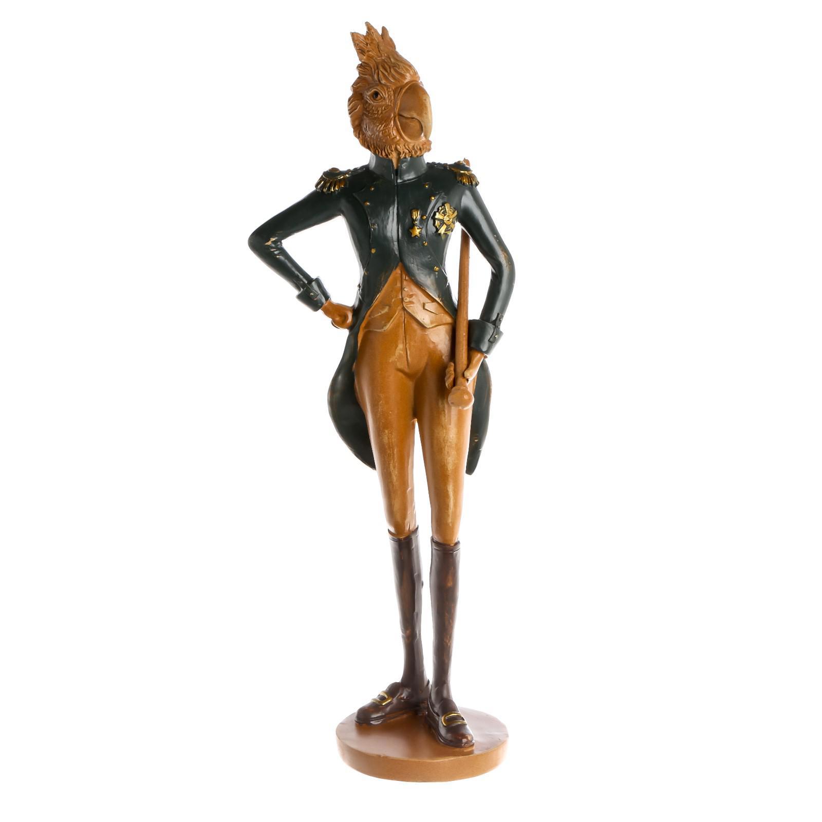 Изображение товара Фигурка сувенирная Simaland Попугай в зеленом камзоле под дерево 31x7.5x11.5 см