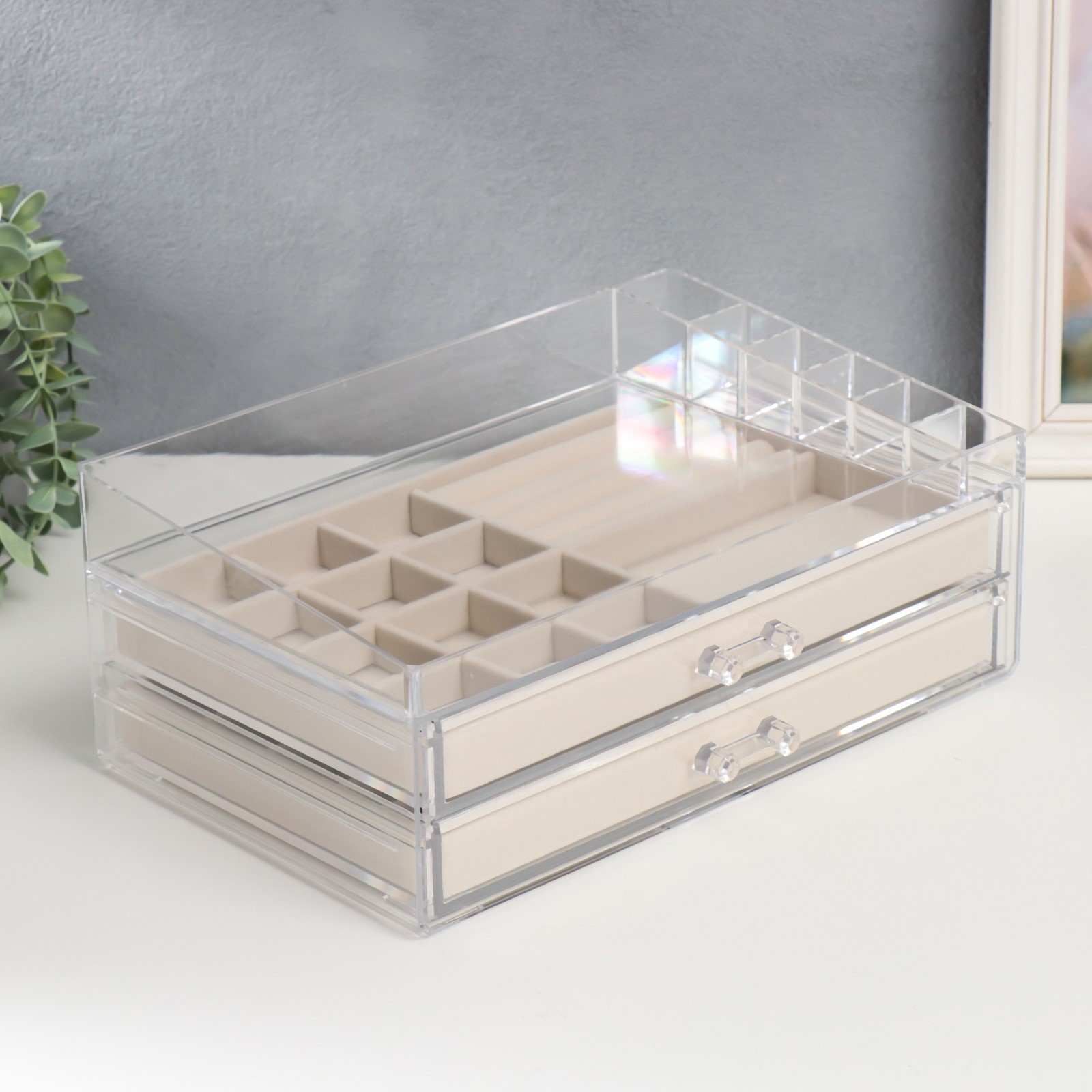 Изображение товара Шкатулка для украшений Simaland С ящичками 13.5x20x32 см