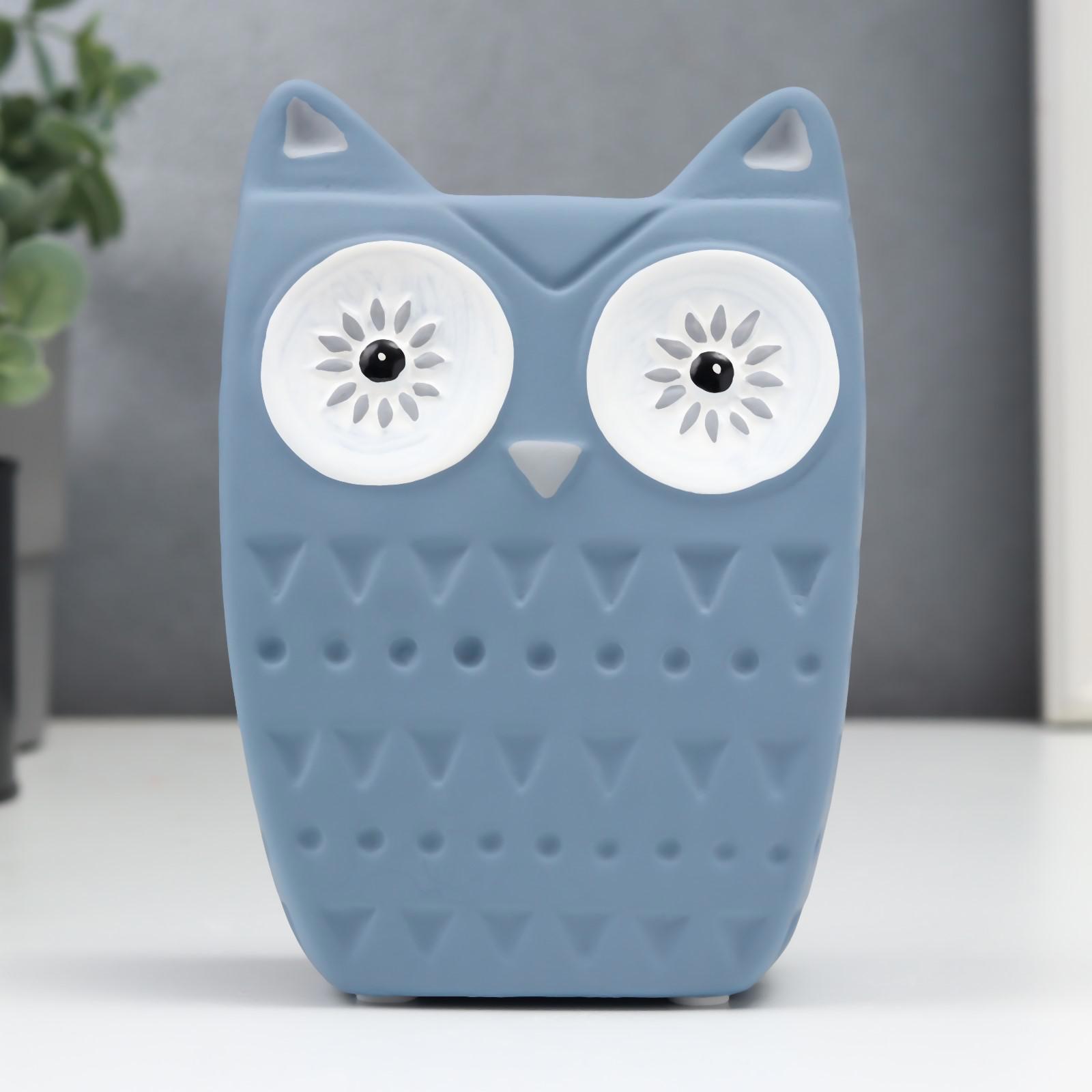 Изображение товара Фигурка сувенирная Simaland Совушка голубой 15x10.5x6 см