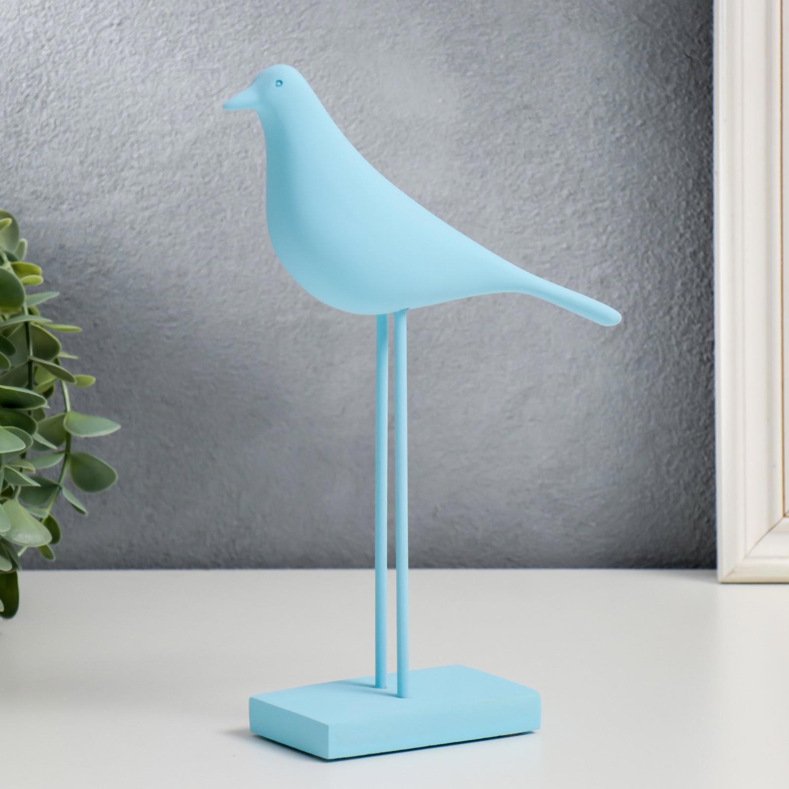Изображение товара Птица - длинные лапки, нежно-голубая, 23x17 см — декоративная фигура SIMALAND