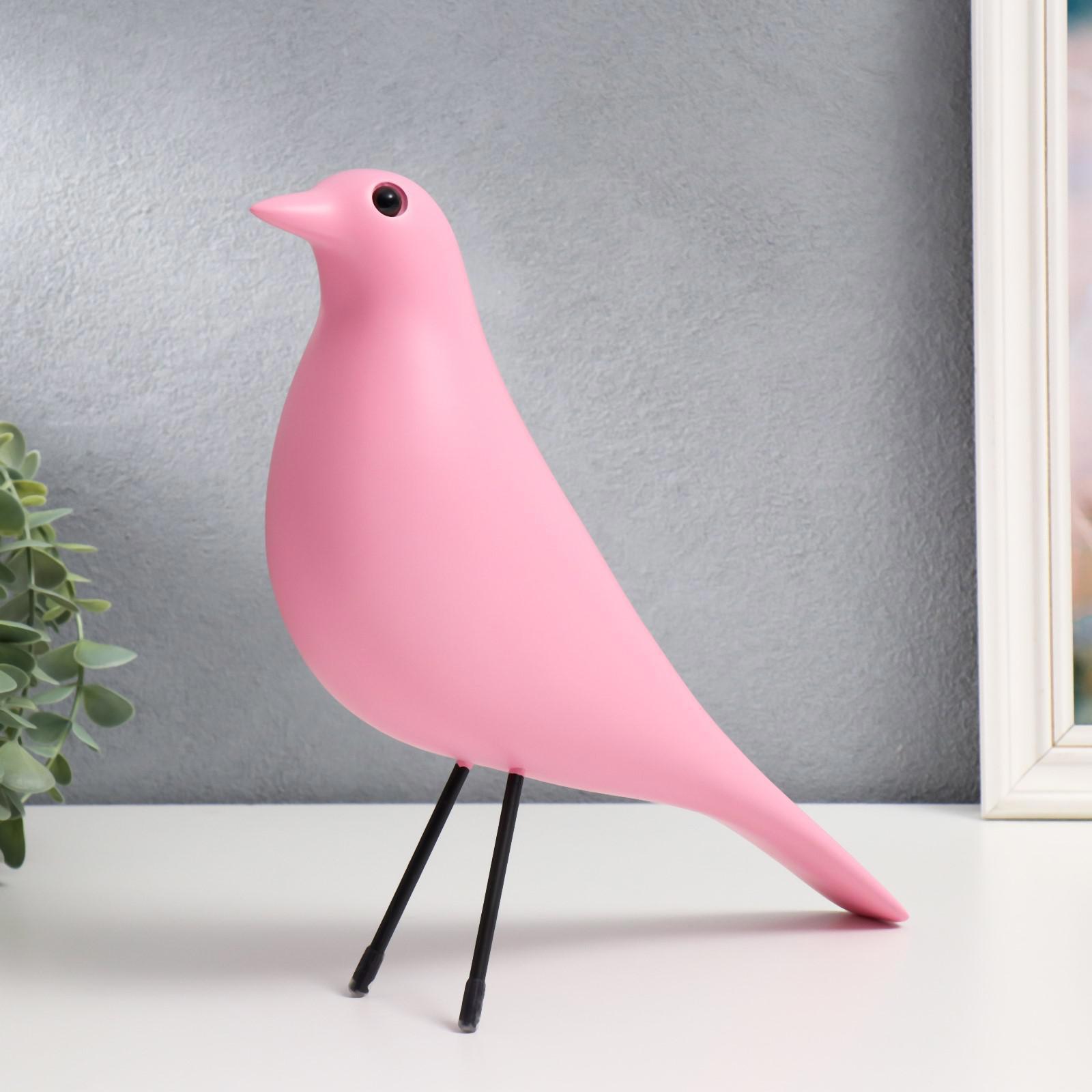 Изображение товара Фигурка сувенирная Simaland "Птица" нежно-розовая 28x23.5 см
