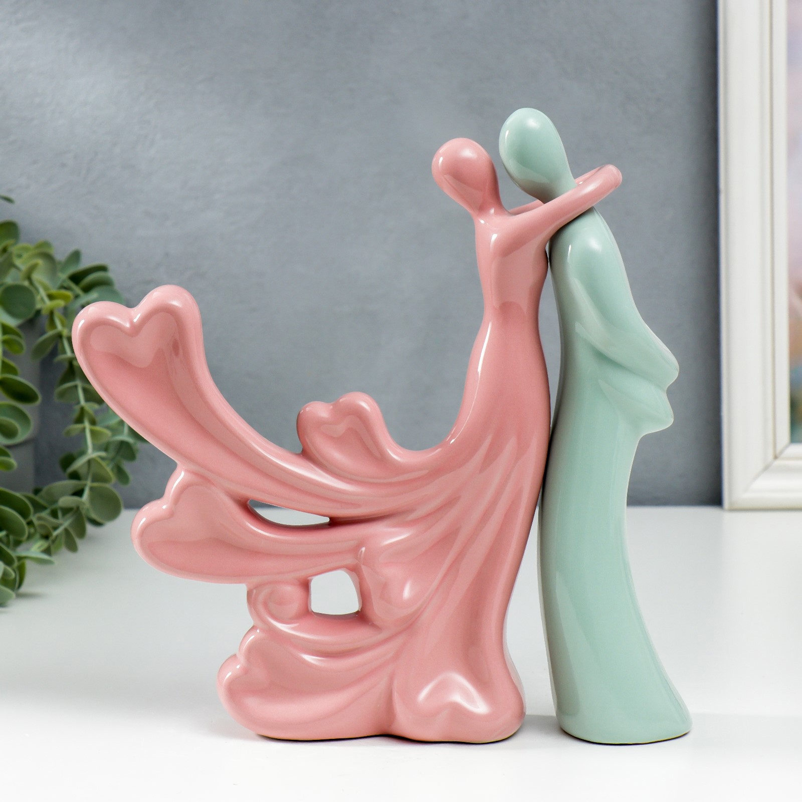 Изображение товара Сувенир Simaland "Обьятия шлейф с сердцами" маршмеллоу набор 2 шт 23x20 23.5x6 см