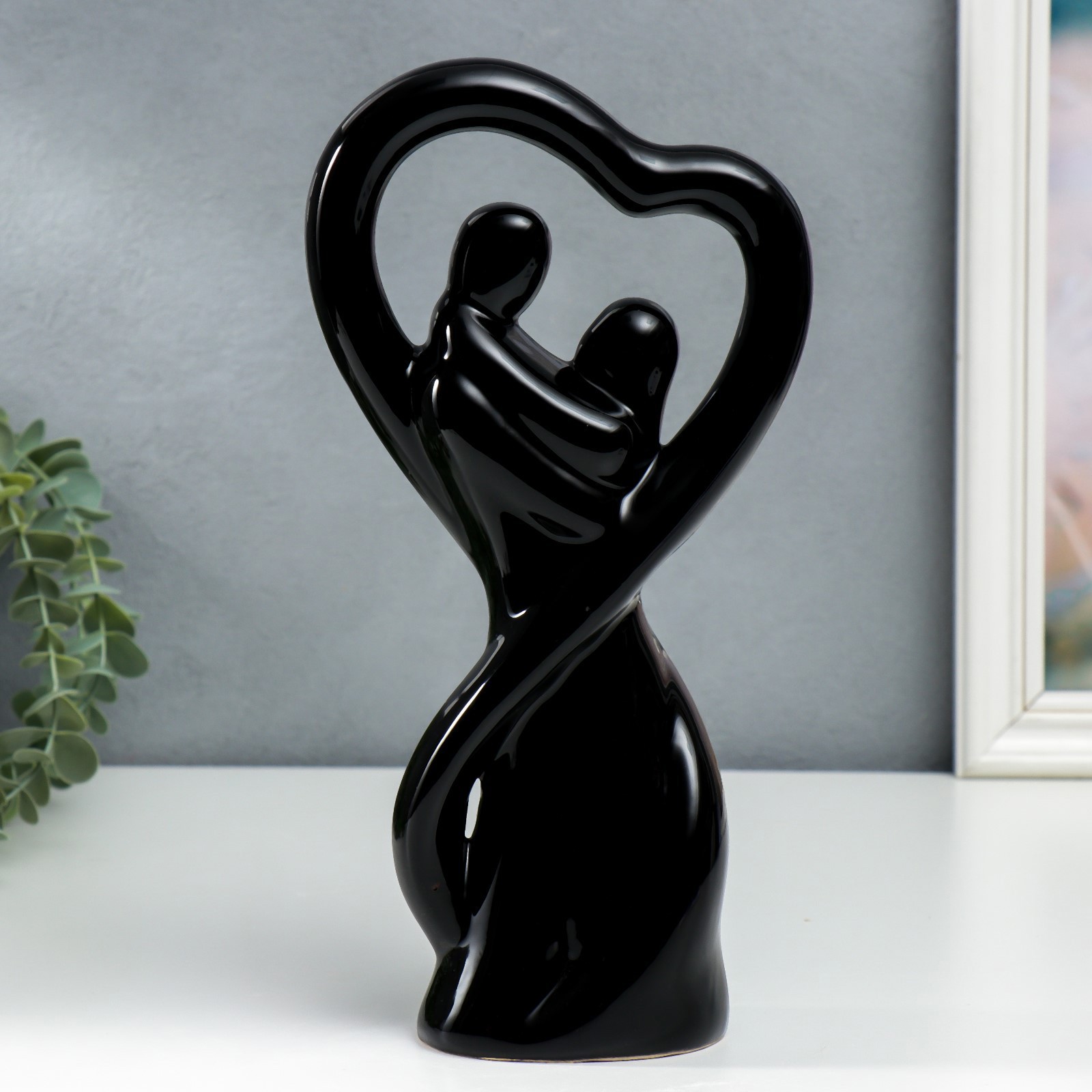 Изображение товара Сувенир Simaland "Абстракция Объятия в сердце" чёрный 26.5x13.5 см