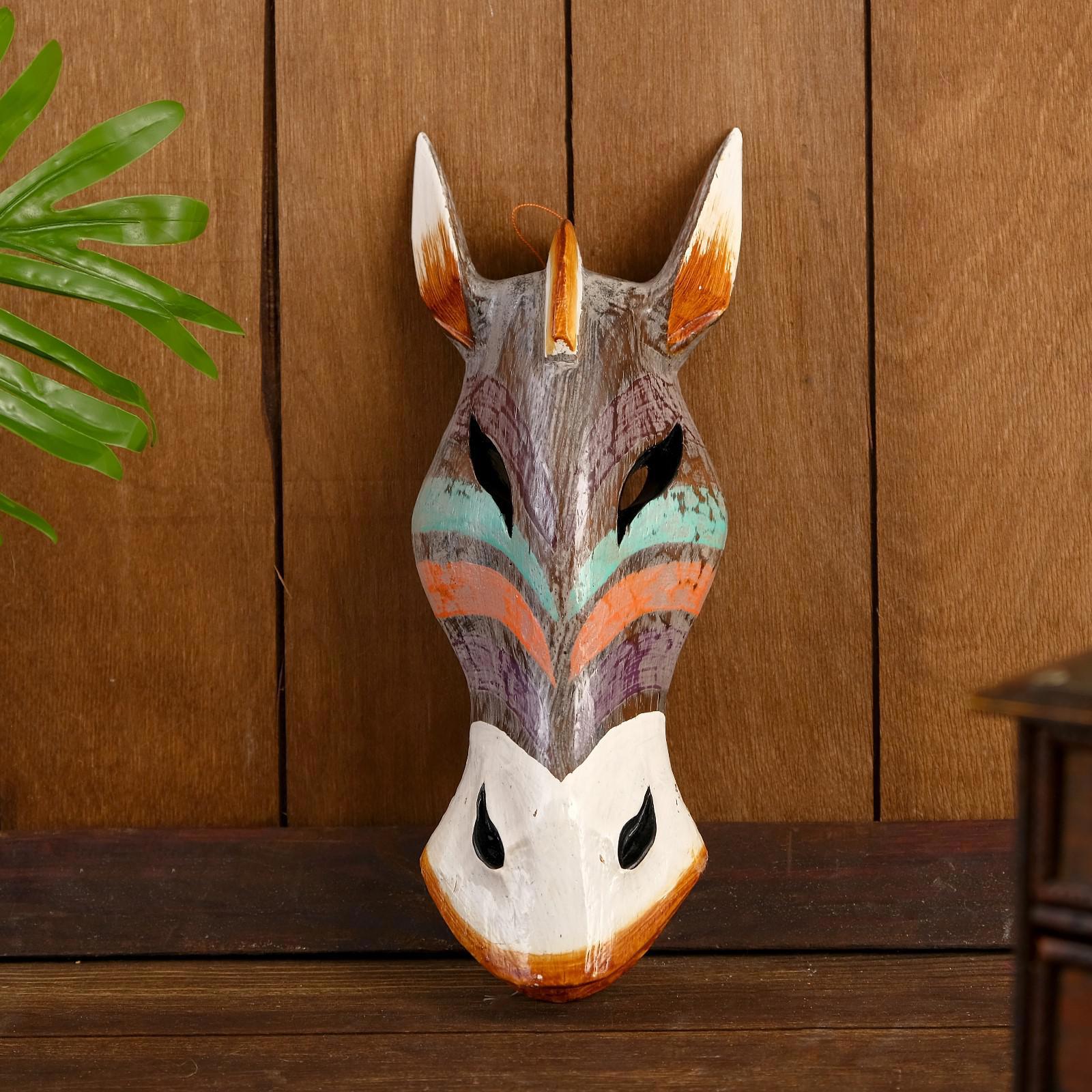 Изображение товара Панно-маска настенная Simaland Зебра цветная 30x11x4.5 см Изображение товара Панно-маска настенная Simaland Зебра цветная 30x11x4.5 см