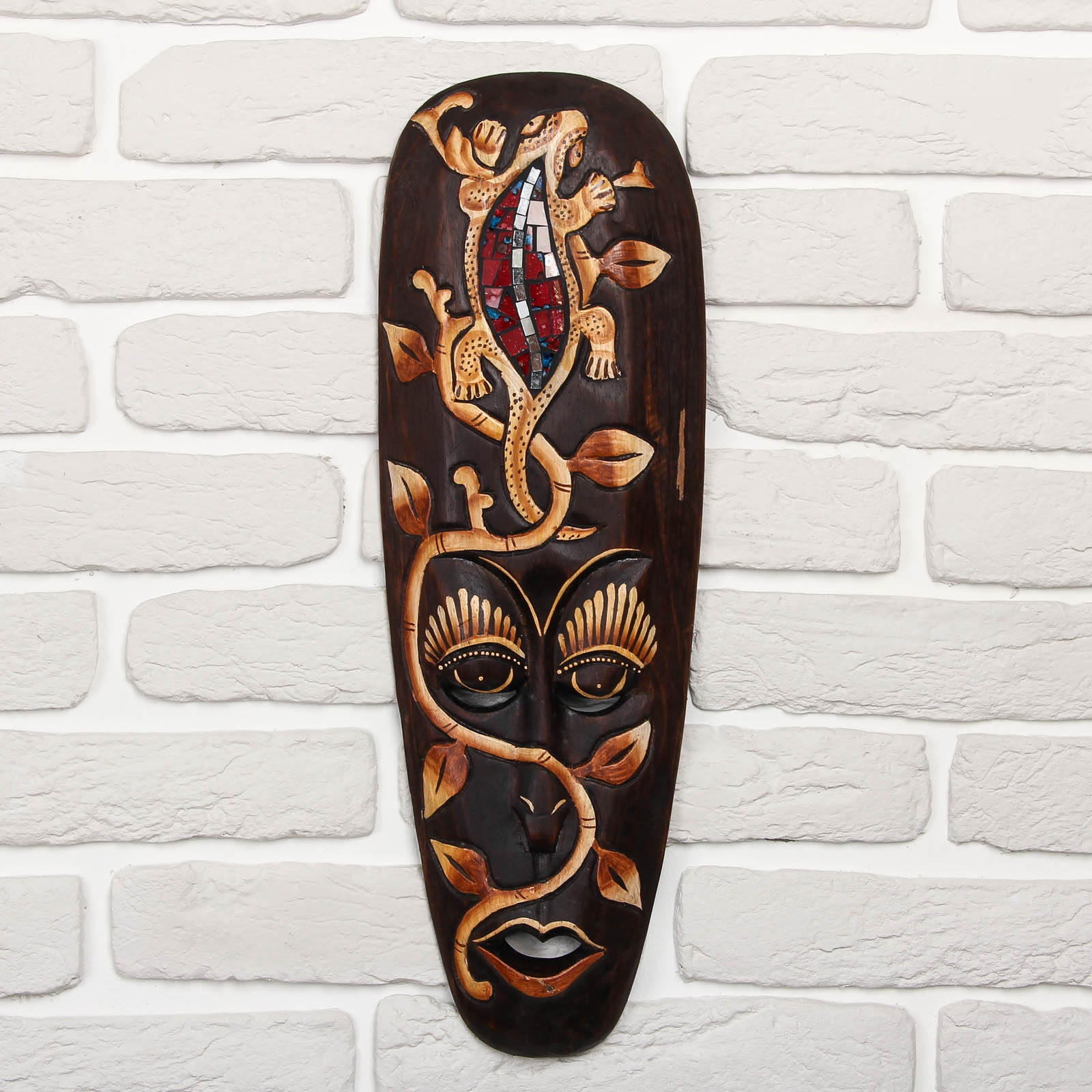 Изображение товара Панно-маска настенная Simaland Геккон 50x16.5x2.5 см