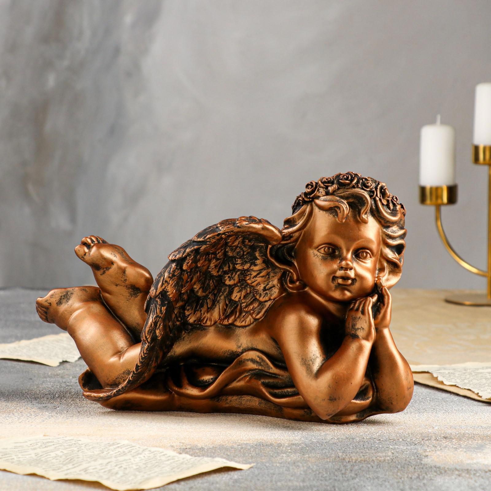 Изображение товара Статуэтка Ангел думающий бронзовый 18 см