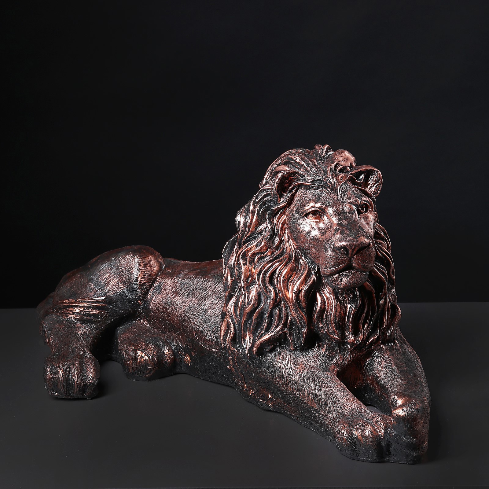 Изображение товара Фигура "Лев лежачий" правый медь 60x25x33см