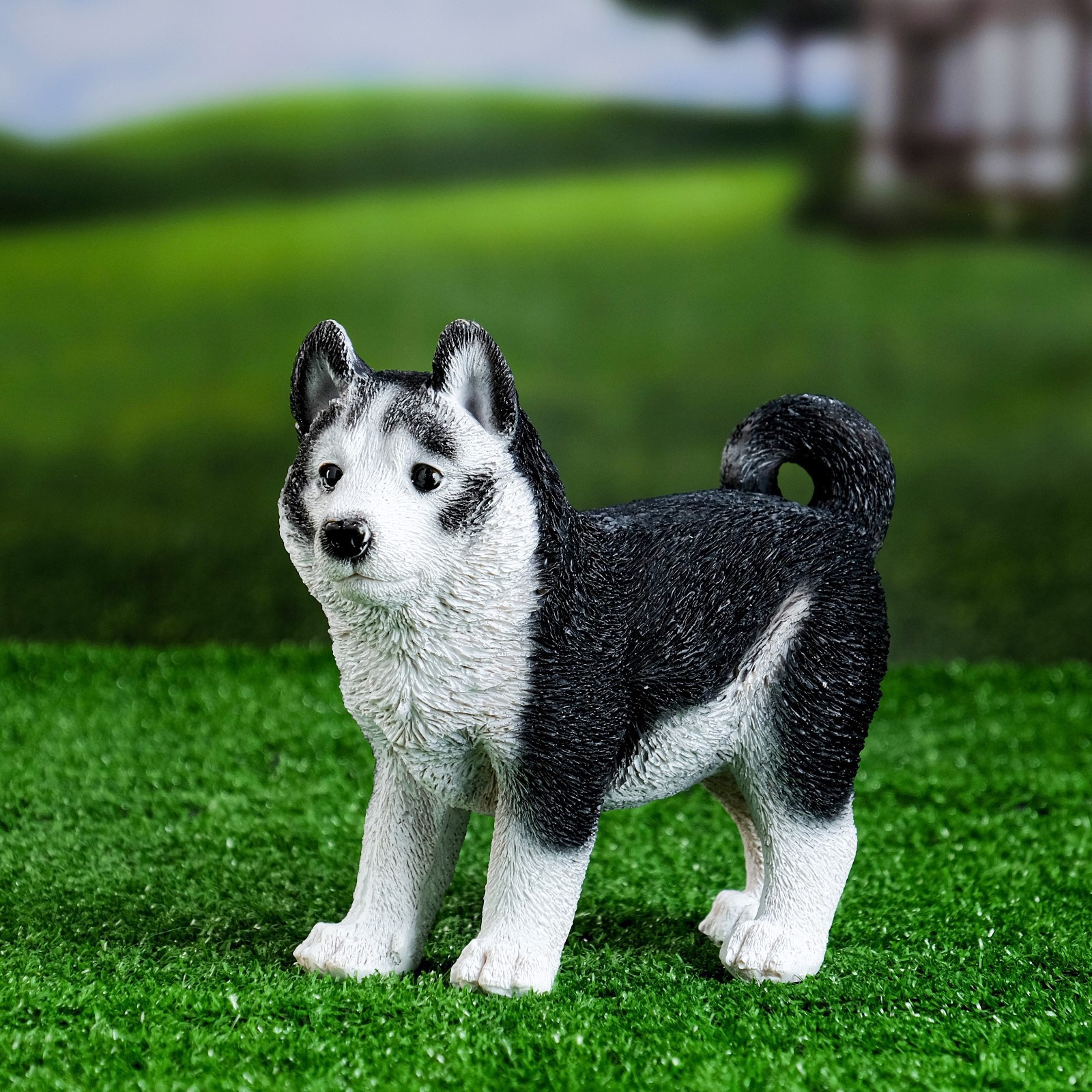 Изображение товара Фигура "Щенок лайки стоящий" 20x9x8см