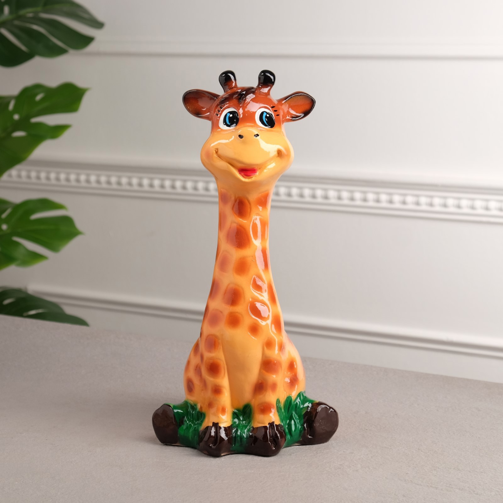 Изображение товара Копилка "Жираф" бежевый цвет, глянец, керамика, 31 см