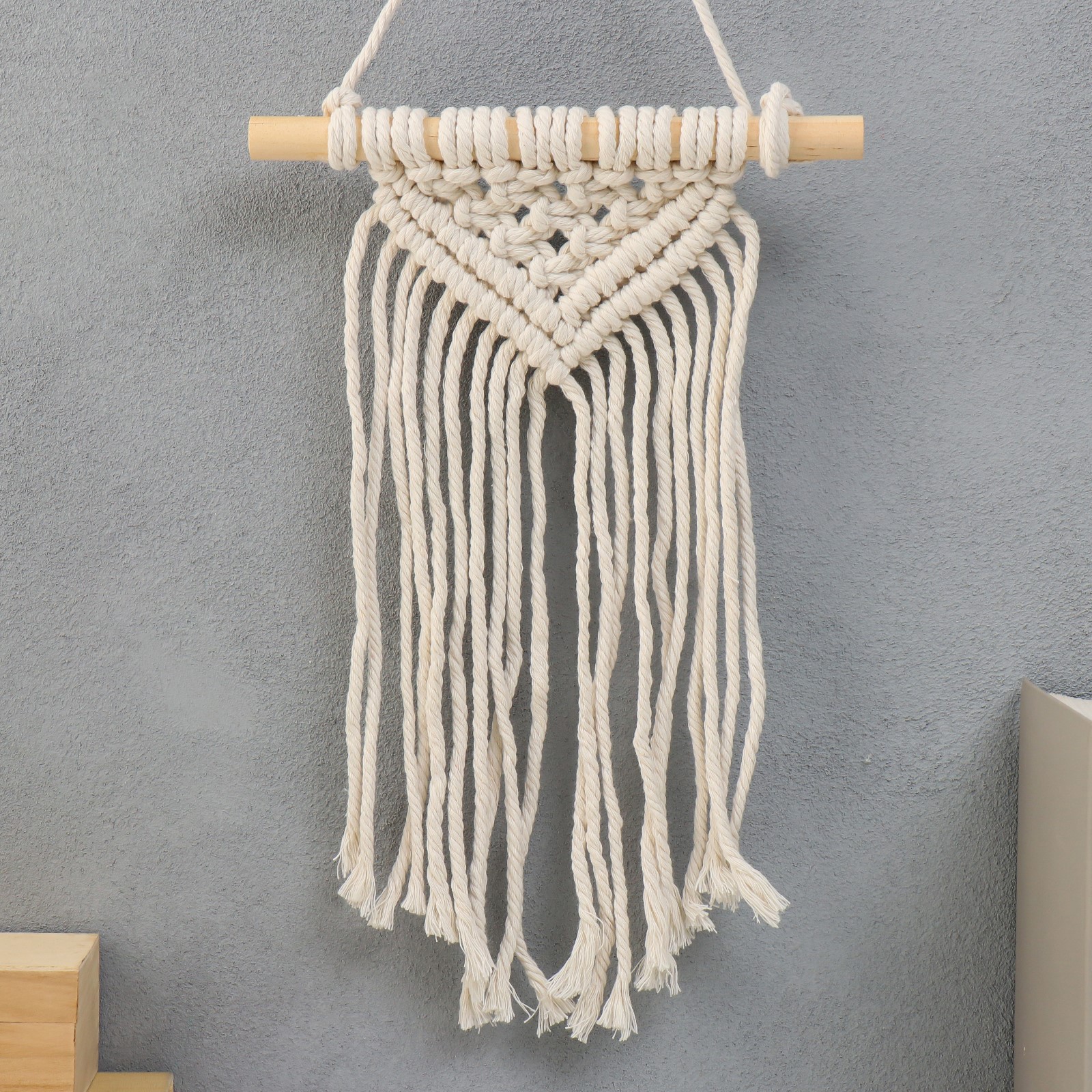 Изображение товара Панно настенное в технике макраме "Отталиа" натуральный 47x20 см