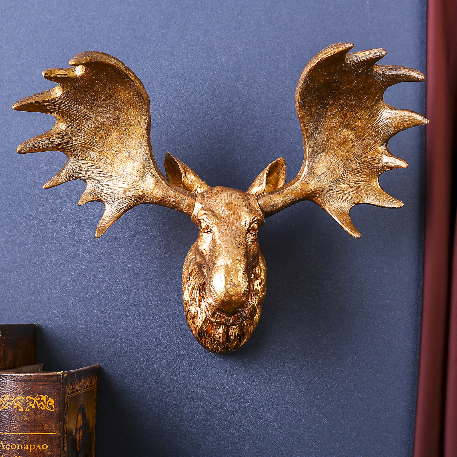 Изображение товара Сувенир полистоун панно "Лось" 29x42.5x22.5 см