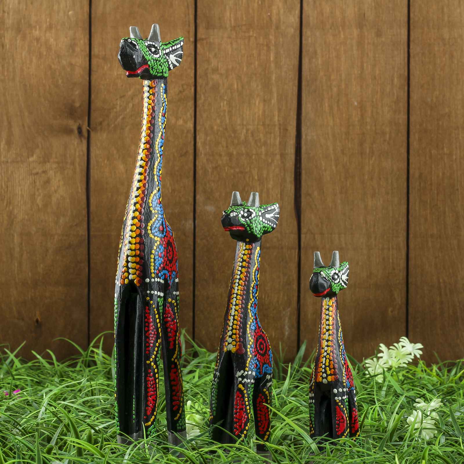 Изображение товара Набор интерьерных сувениров 3 шт "Жирафы африканские" (высота 15.20.30) 13x3x30 см