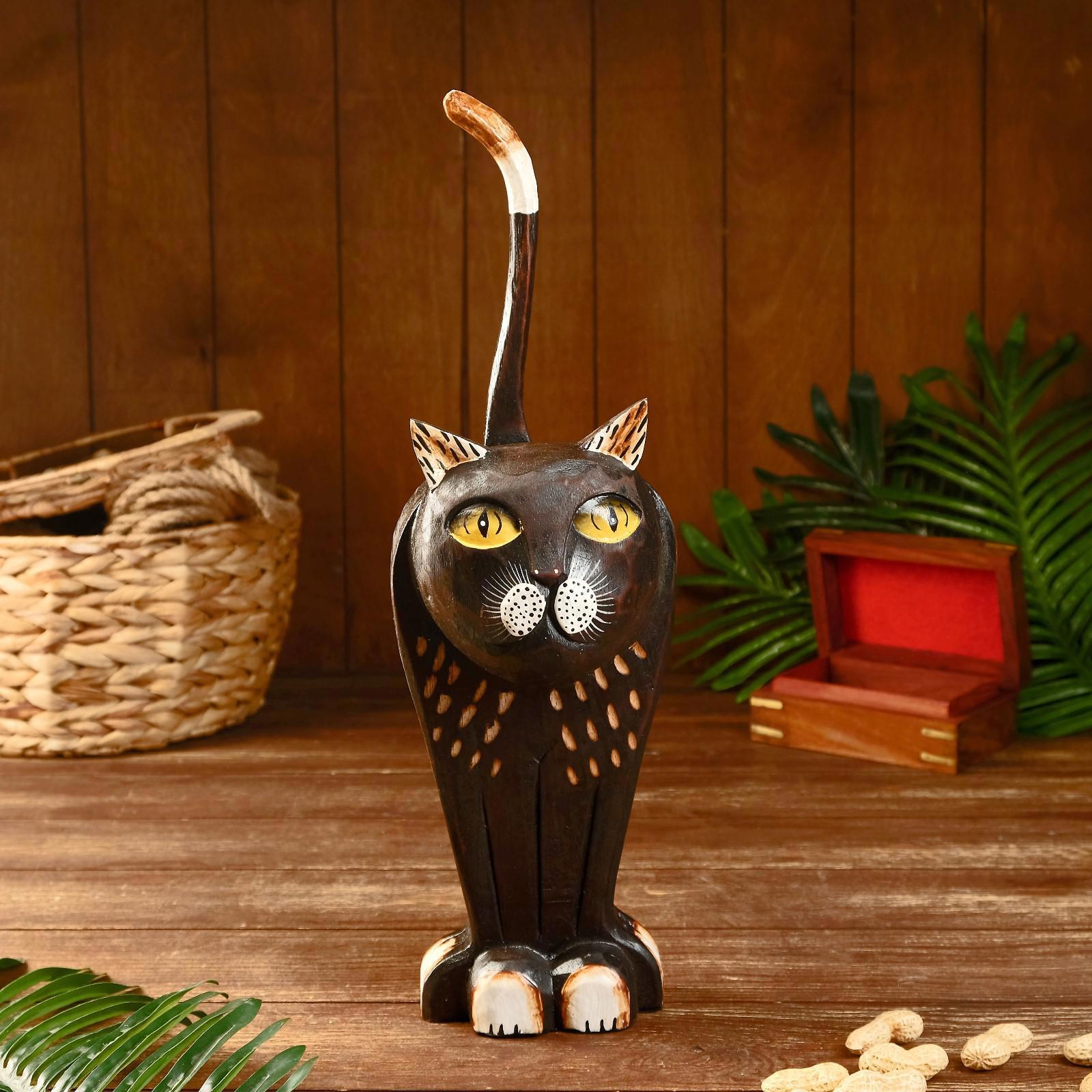 Изображение товара Декоративная фигура SIMALAND Кошка с жёлтыми глазками