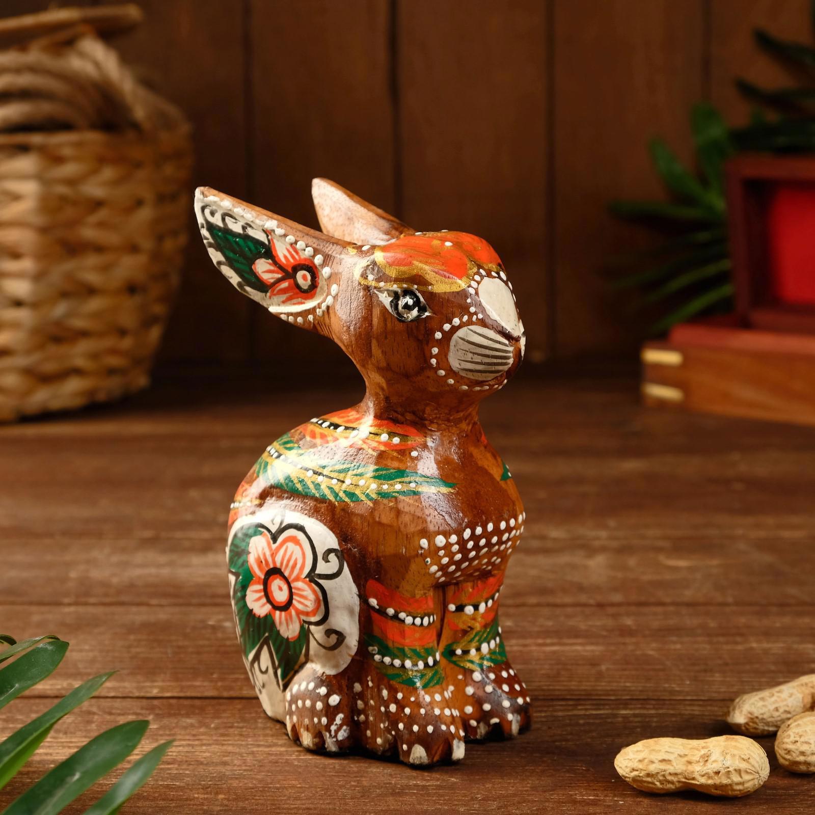 Изображение товара Сувенир интерьерный "Кролик сидящий" расписной 10x7x15 см