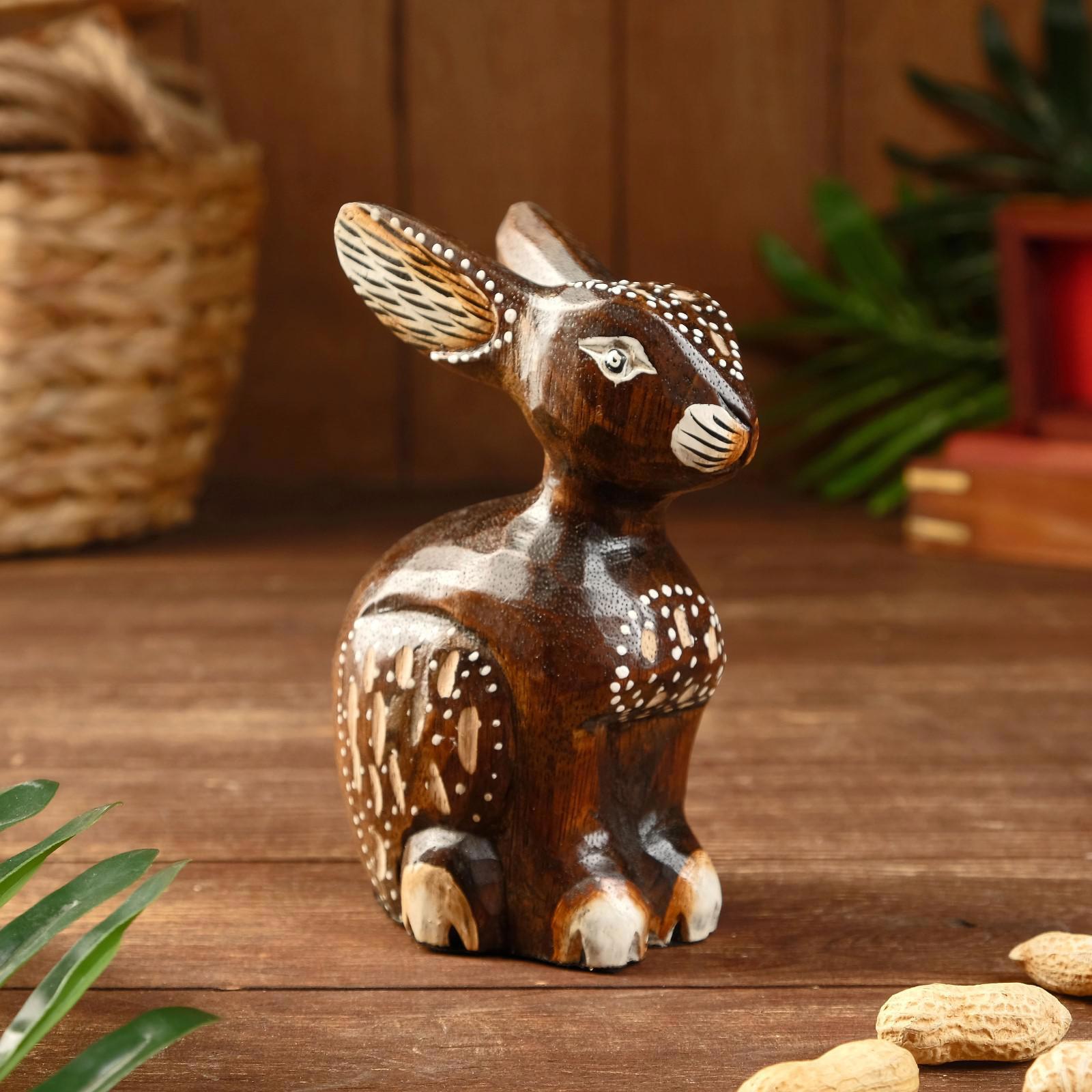 Изображение товара Сувенир интерьерный "Кролик резной" 10x7x15 см