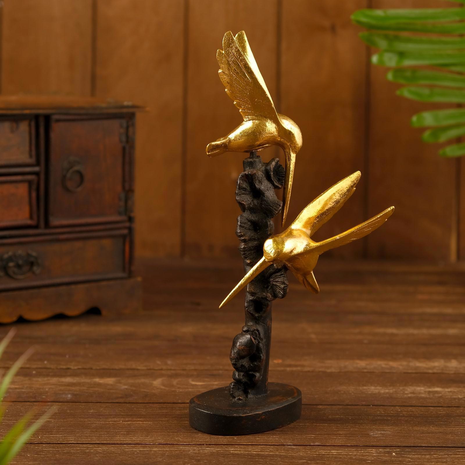 Изображение товара Сувенир интерьерный "Птицы на дереве" дерево 13x9x25 см