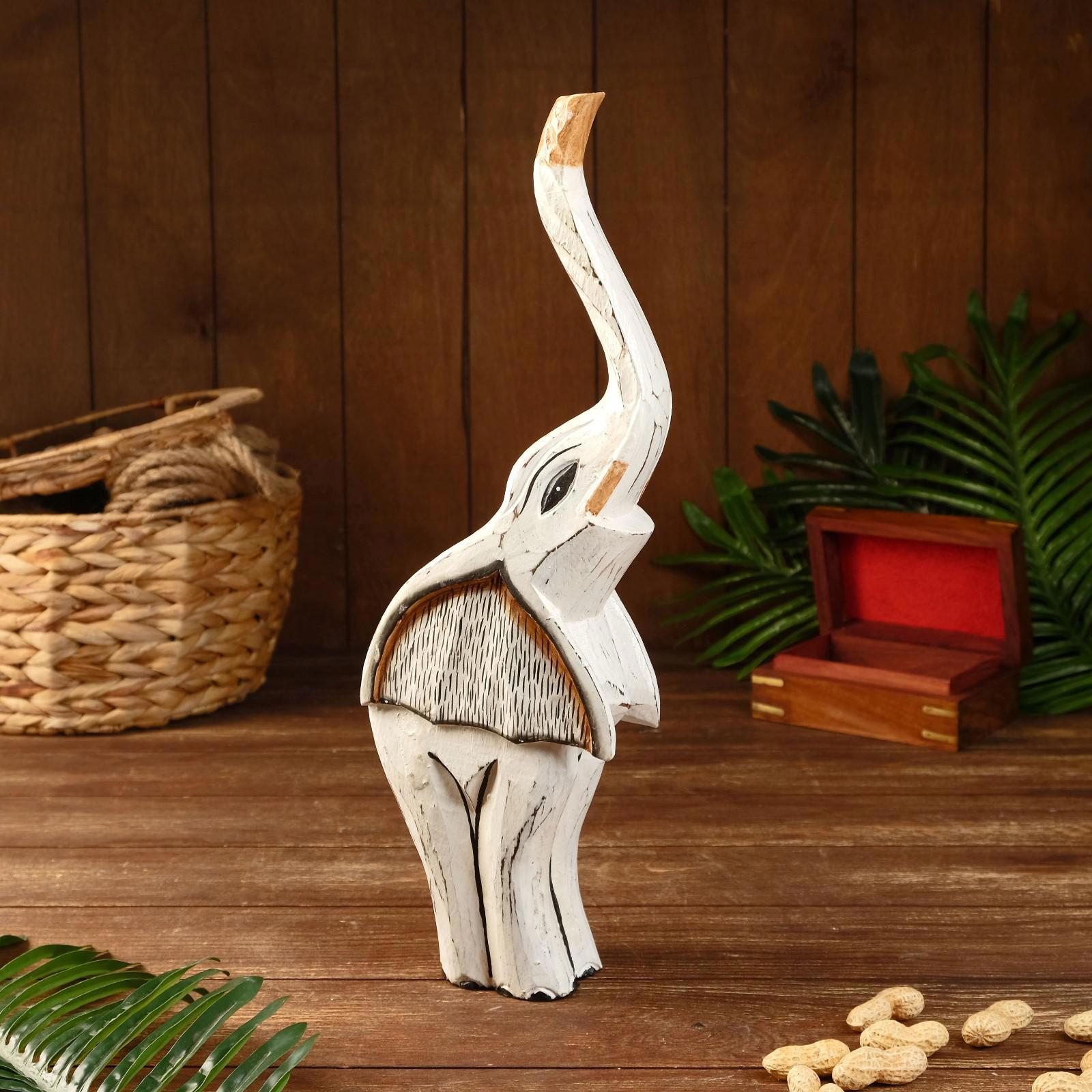 Изображение товара Сувенир интерьерный «Хобот вверх» дерево 15x7x35 см