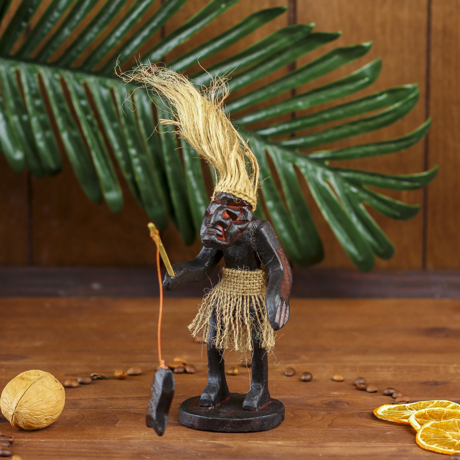 Изображение товара Сувенир интерьерный "Абориген-рыбак" высота 30 см