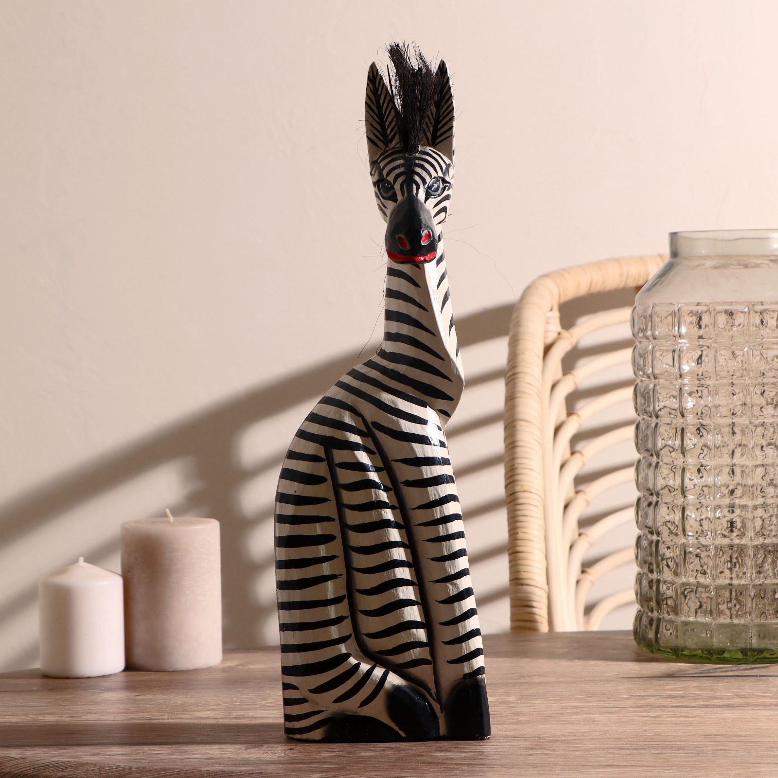 Изображение товара Сувенир интерьерный "Зебра Лира" 40x12x10 см