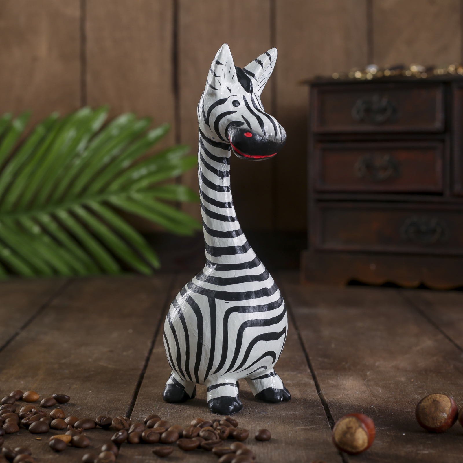 Изображение товара Сувенир интерьерный "Зебра-толстячок" 18x6x5 см