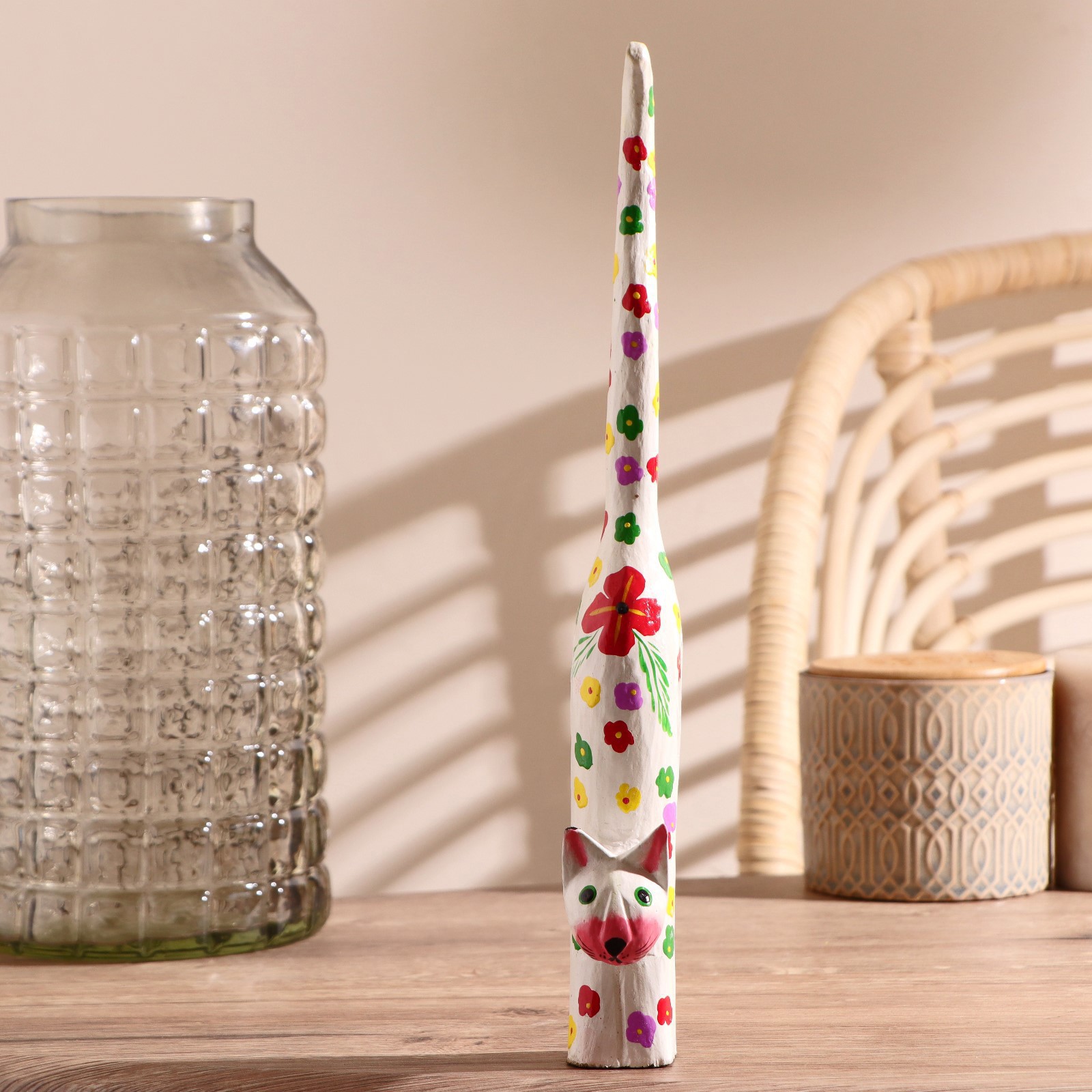 Изображение товара Сувенир интерьерный "Кошечка в цветочек" 7x4x35 см