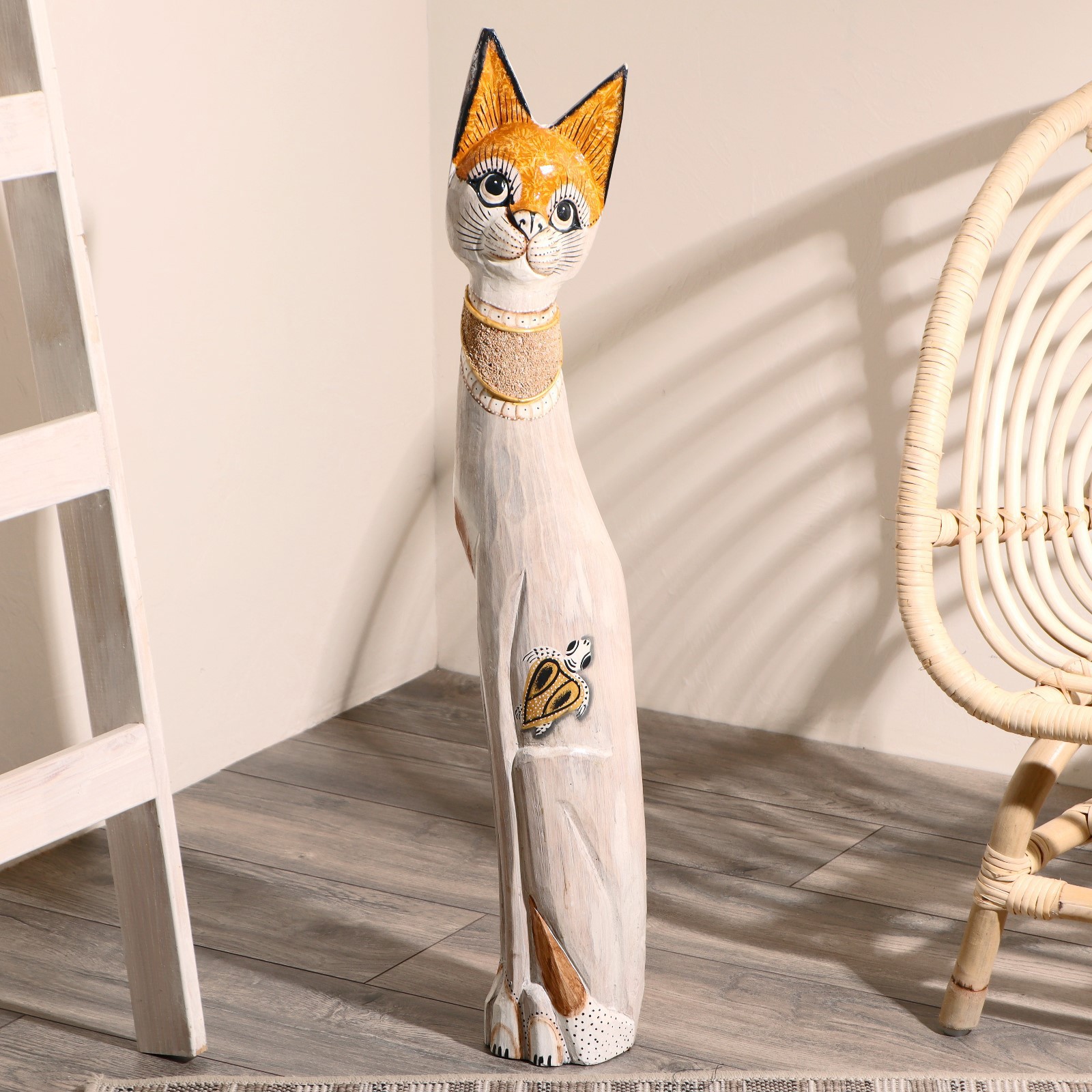 Изображение товара Сувенир интерьерный "Кошка в ошейнике и с черепашкой" 80x13x7 см