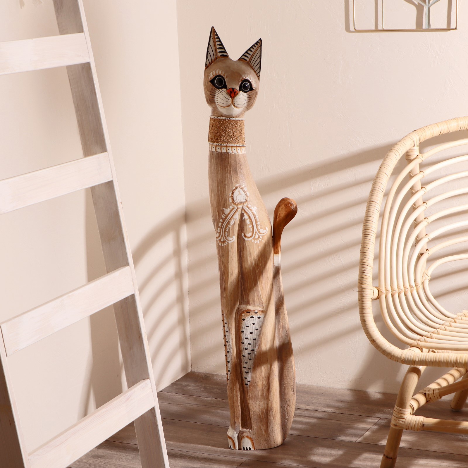 Изображение товара Сувенир интерьерный "Кошка" песочный ошейник, высота 100 см