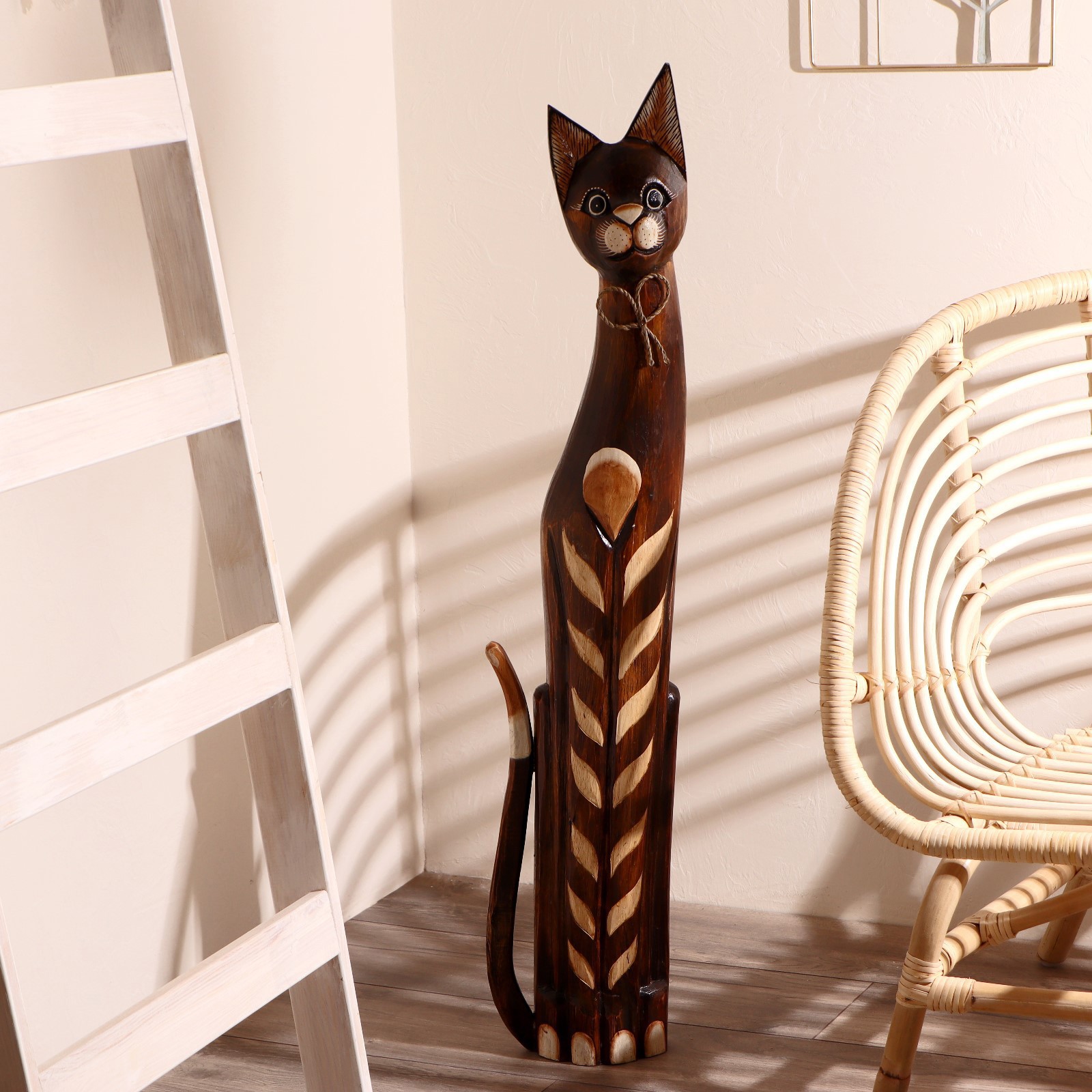 Изображение товара Сувенир интерьерный "Кошка с тигровыми ушками" высота 100 см