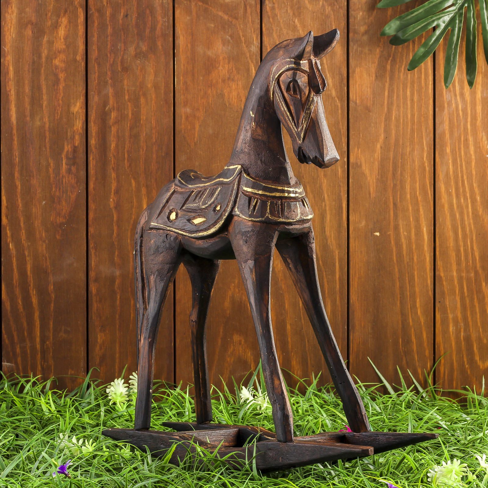 Изображение товара Лошадка-качалка — интерьерный сувенир из дерева 45x12x45 см