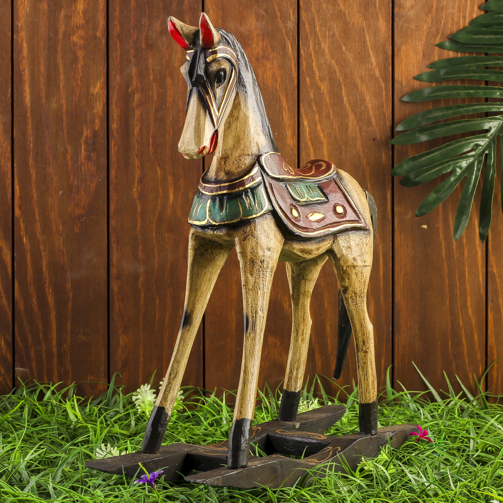 Изображение товара Сувенир интерьерный "Лошадка-качалка желтая" 45x12x45 см