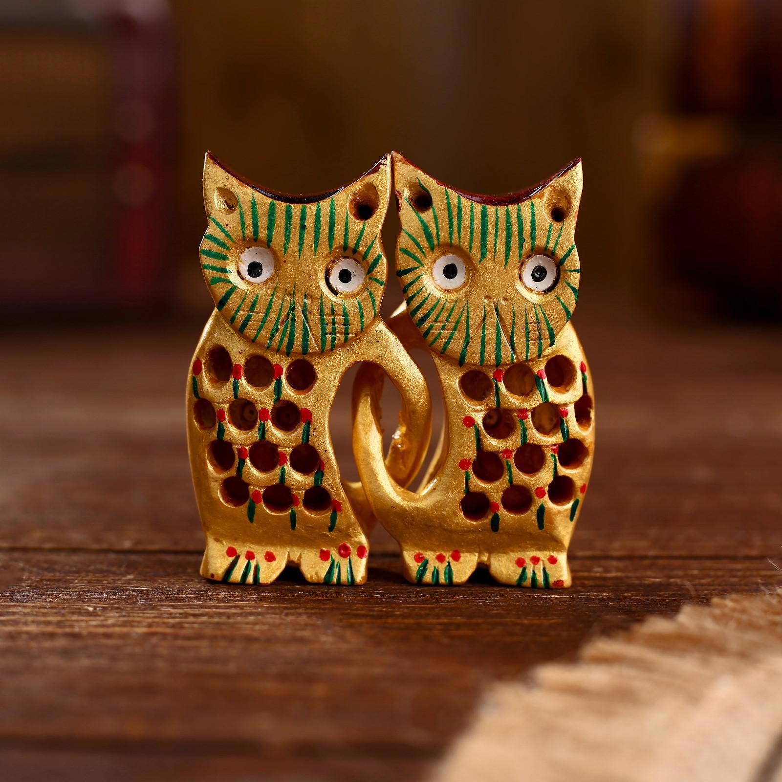 Изображение товара Сувенир интерьерный "Пара сов" 6x6x1.5 см