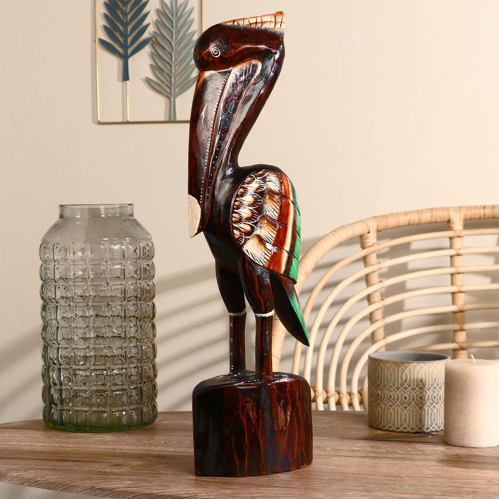 Изображение товара Сувенир интерьерный "Пеликан" тёмный 50 см