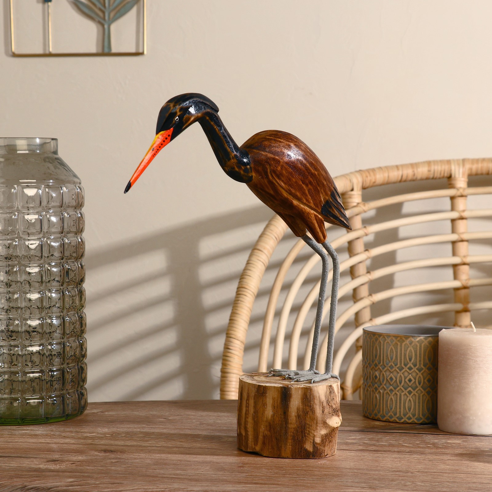 Изображение товара Сувенир интерьерный "Птица" коричневая 35 см