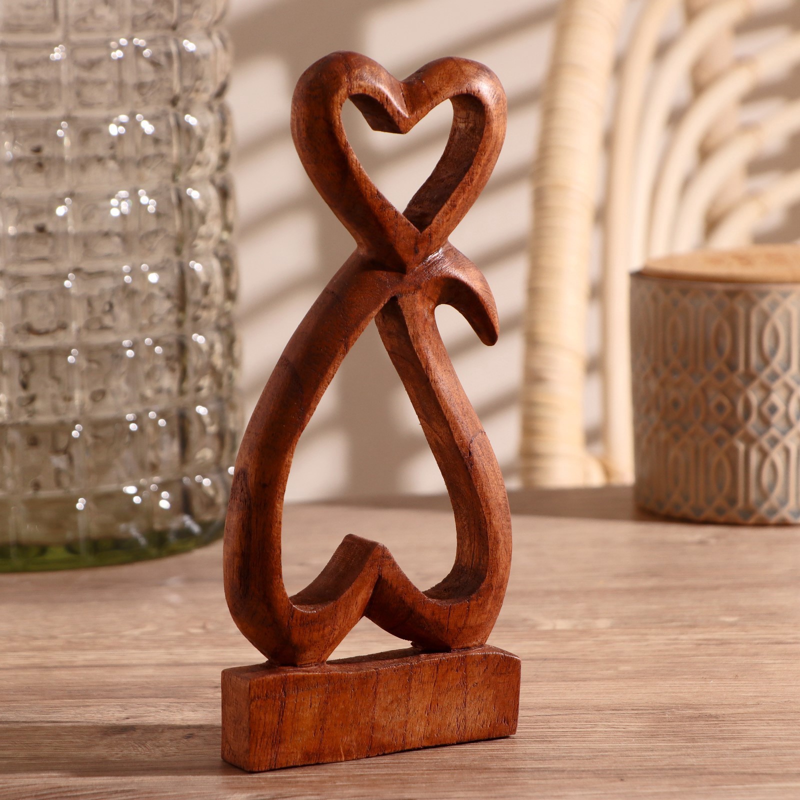 Изображение товара Декоративная фигура-сердце из дерева SIMALAND 20x10x3 см