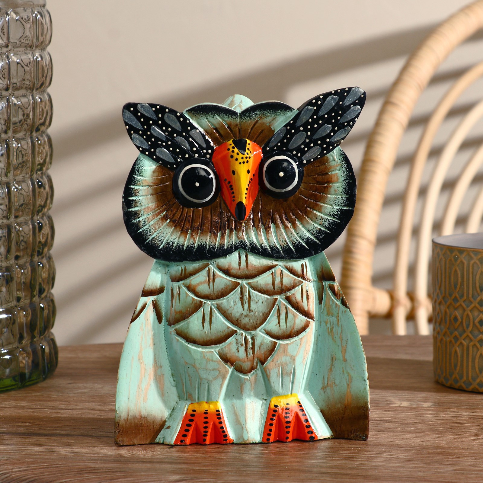 Изображение товара Сувенир интерьерный "Сова" мятная 20 см