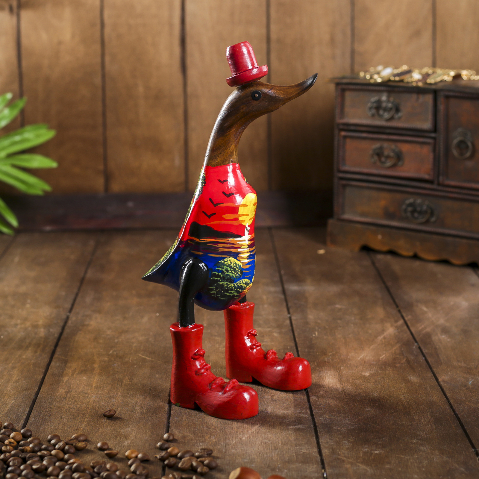 Изображение товара Сувенир интерьерный "Утка с пейзажем" 13x9x27 см