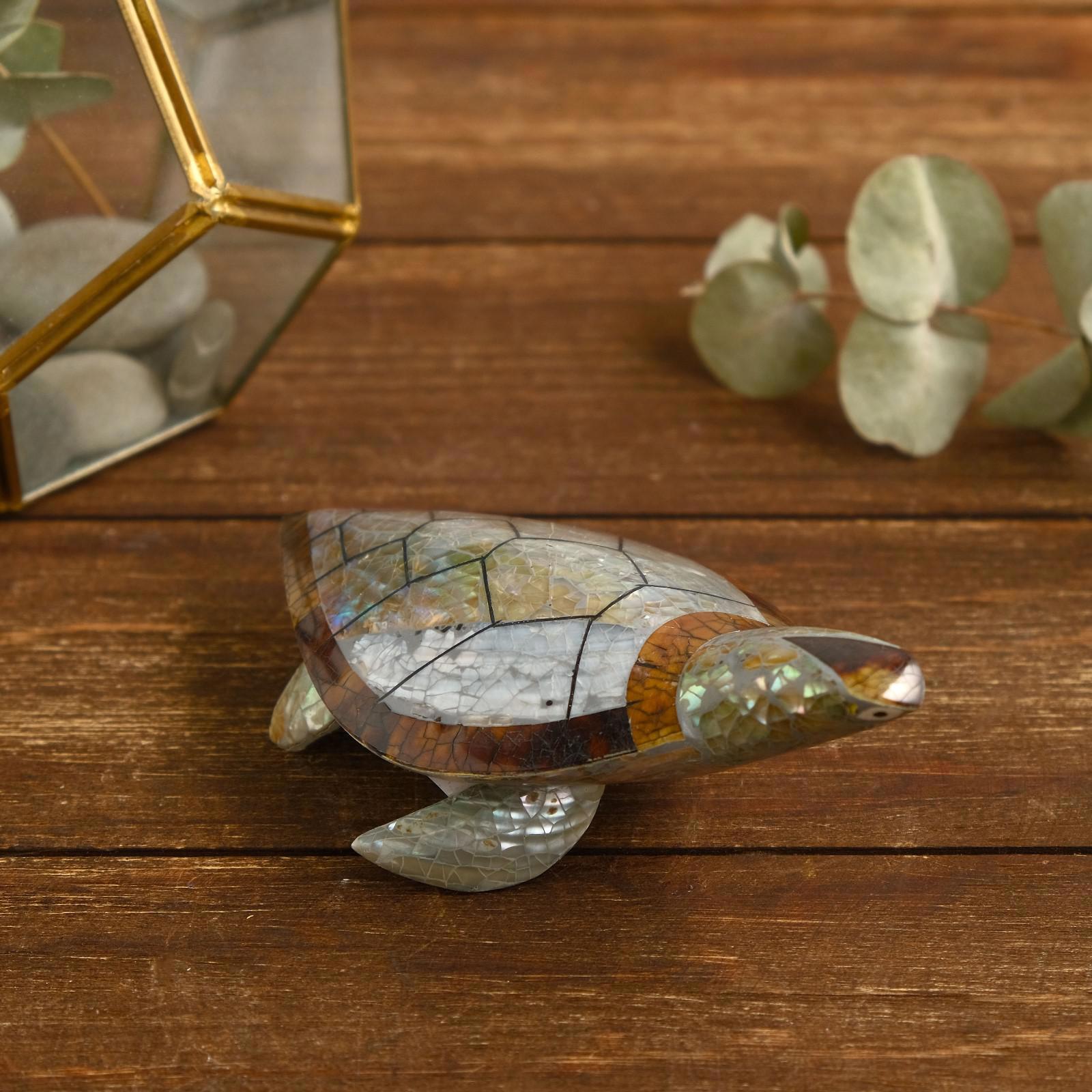 Изображение товара Сувенир интерьерный "Зелёная черепашка" 14x10x5 см